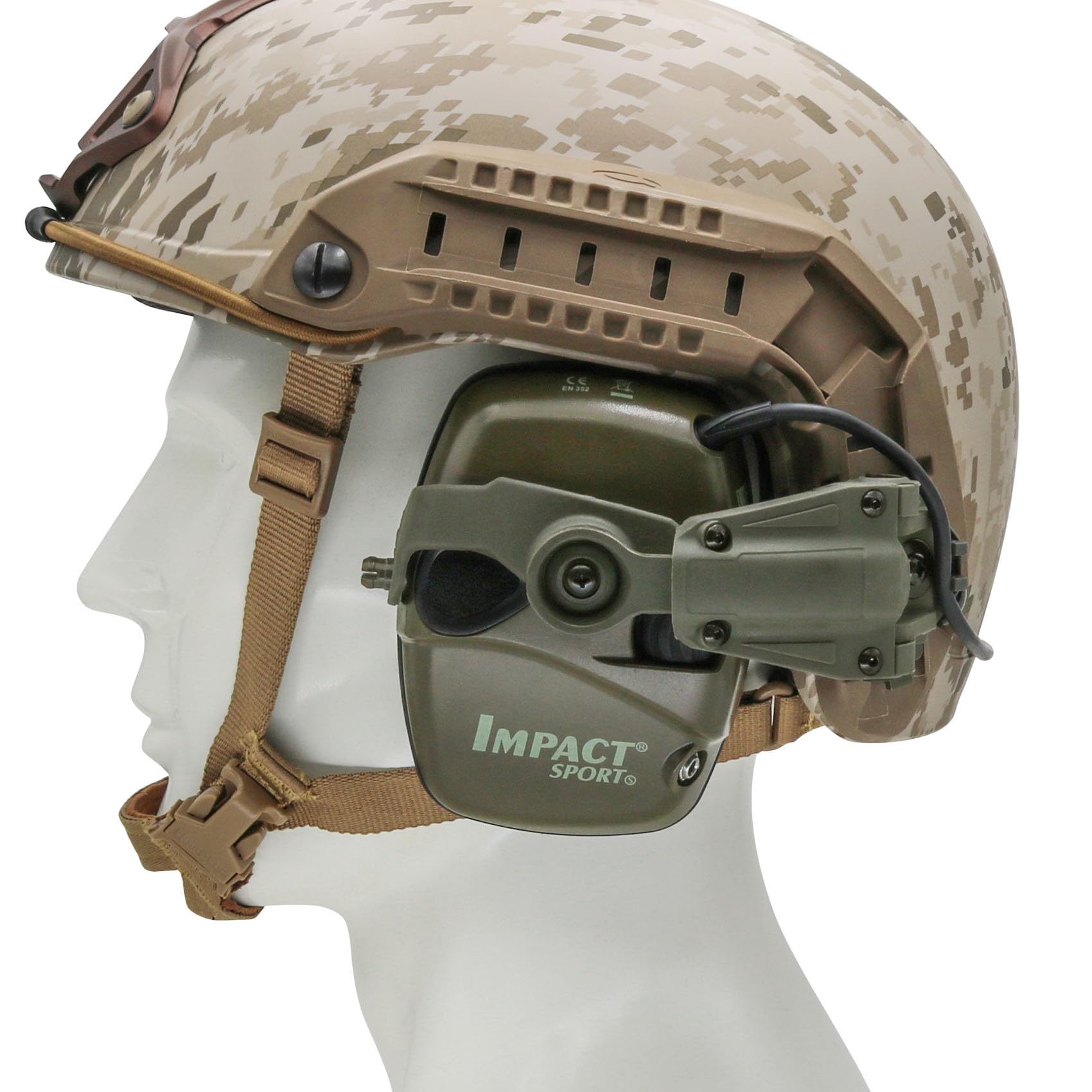 Tactical Helmet ARC Rail Adapter - Compatible with Howard Leight Impact Sport & Electronic Shooting Earmuffs | Perfect for Airsoft, Hunting & Range Shooting