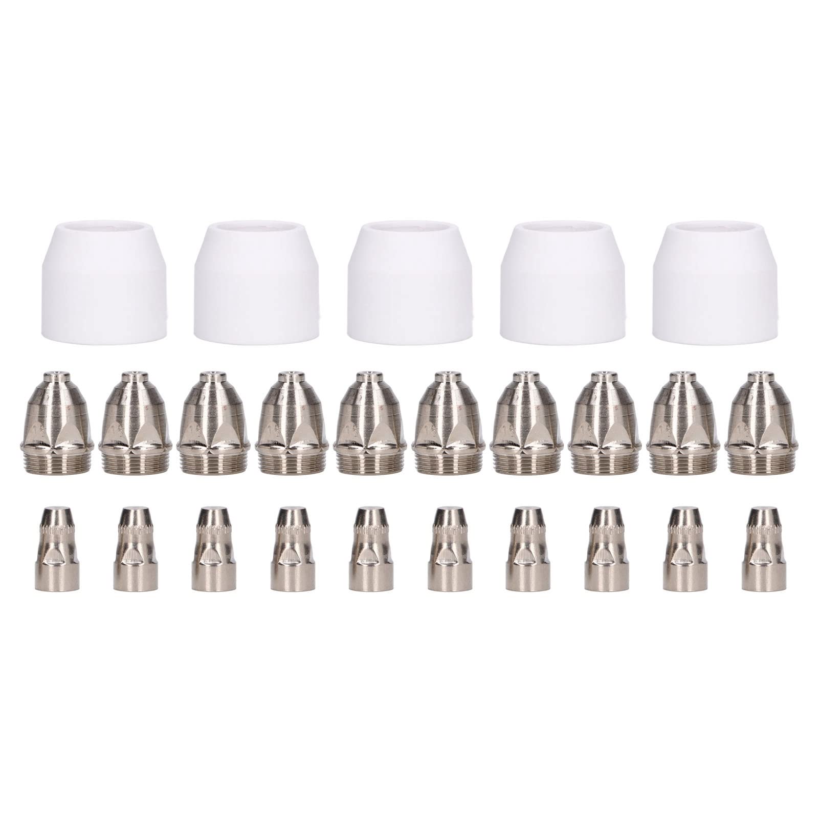 Plasma Cutter Torch Consumables - Durable Electrode Nozzles & Cups for P-80 Machine | Portable, Lightweight Replacement Parts | Ideal for Metal Cutting, Welding & Fabrication Projects