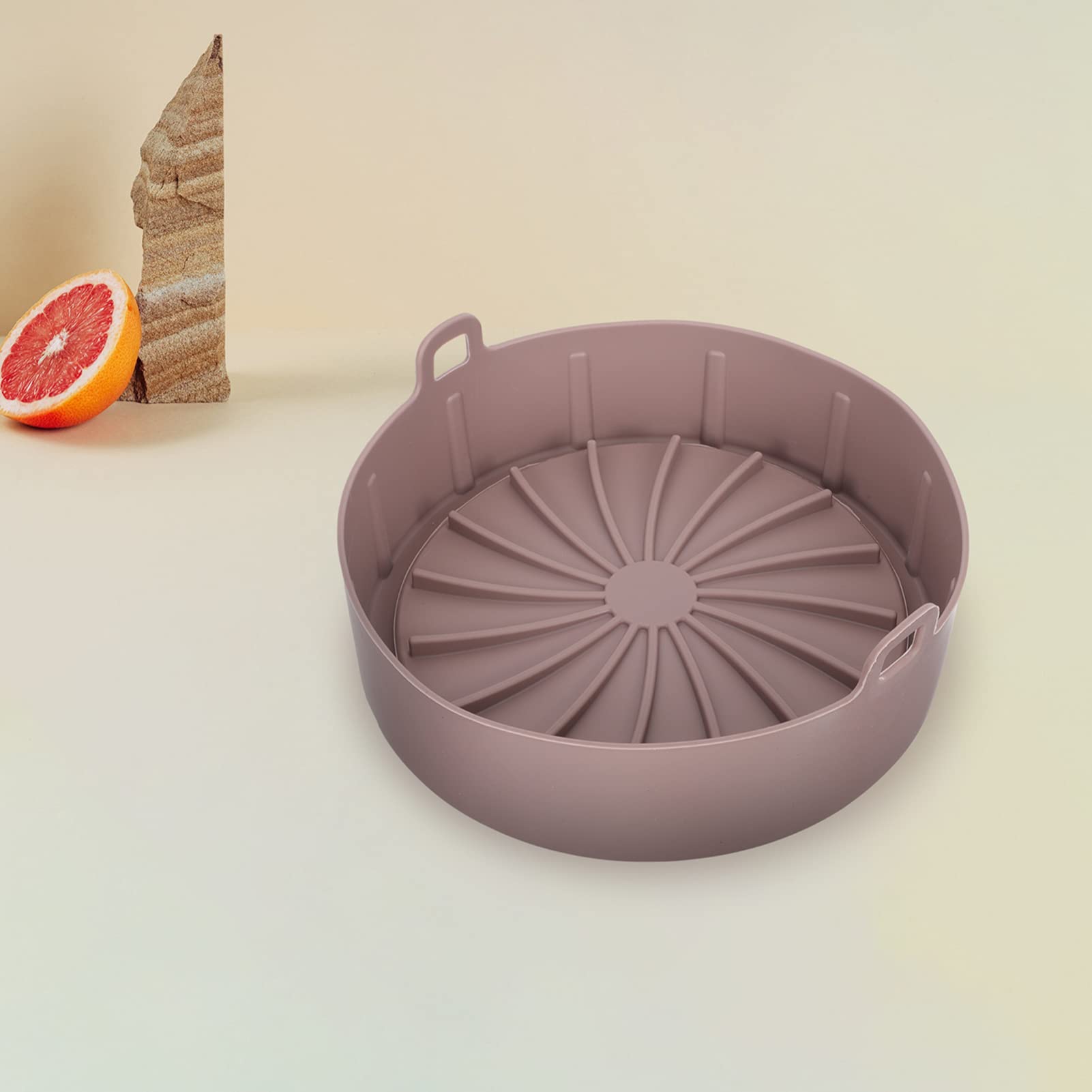 **Angoily 19cm Round Silicone Air Fryer Basket Liner - Non-Stick Replacement for Parchment Paper, Easy Clean Accessory for Air Fryers & Ovens (Perfect for Bread, Fries & Healthy Cooking)**
