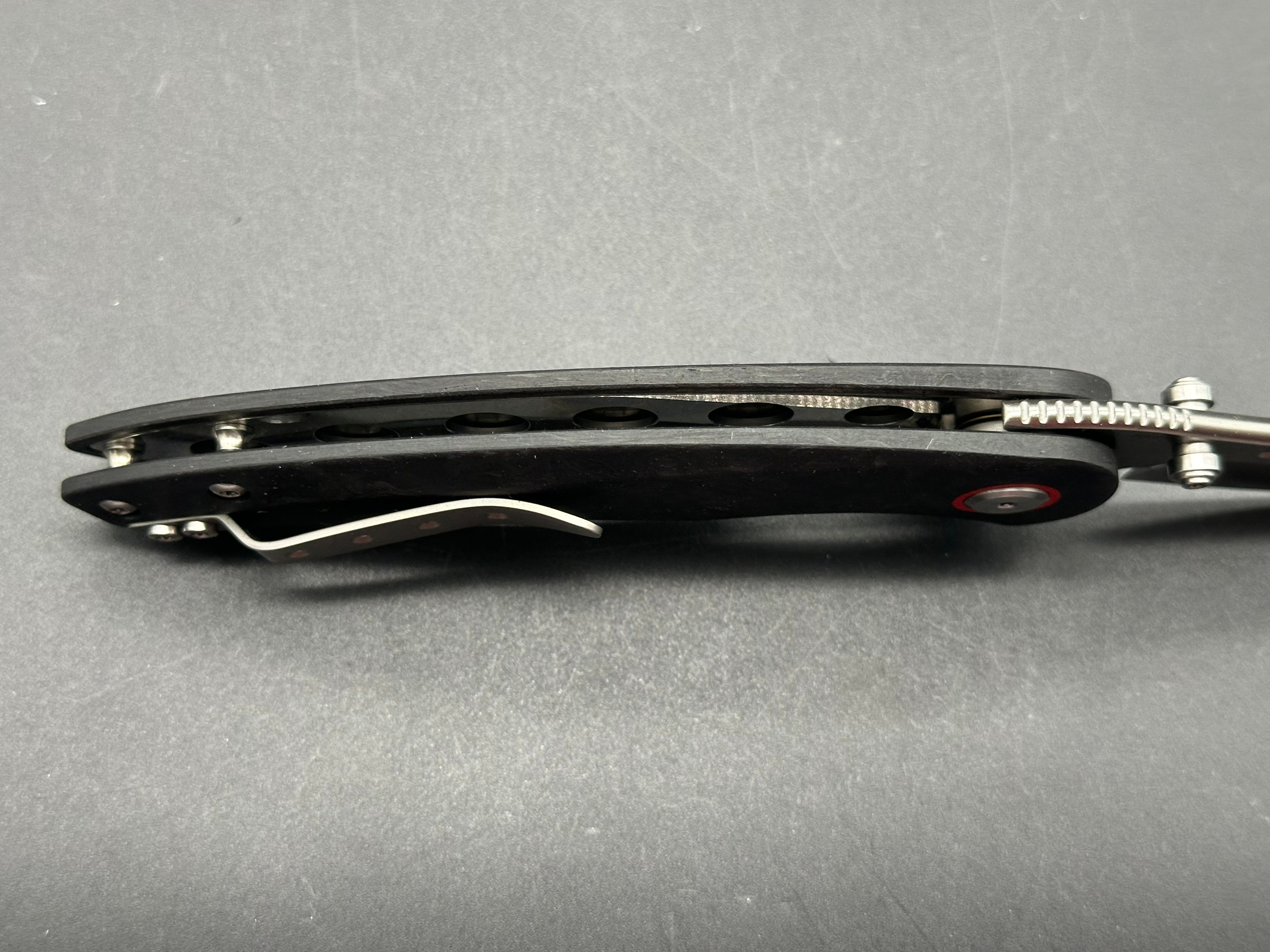 Premium Red Horse Knife Works Hell Razor P Liner Lock Folding Knife - 3.6