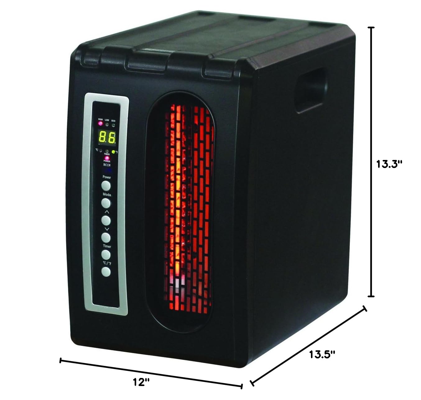 Comfort Glow Electric Infrared Quartz Heater with Remote - 3 Heat Settings, 1000 Sq Ft Coverage, Overheat & Tip-Over Protection for Home, Office, Bedroom | Portable Space Heater for Winter, Indoor Warming & Energy Saving