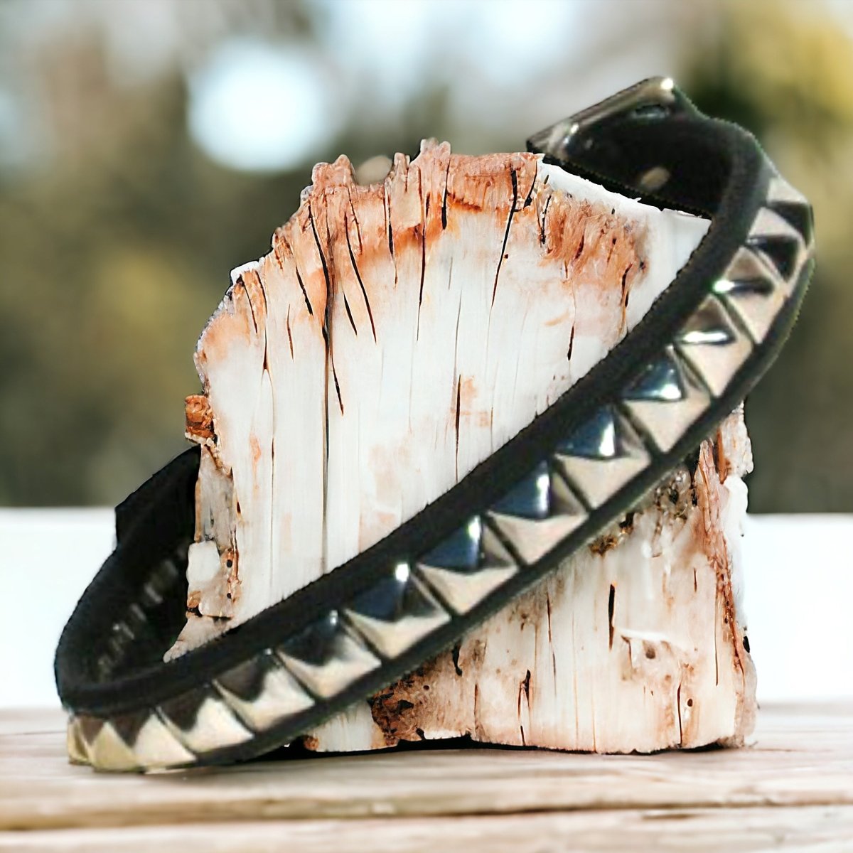 Premium Genuine Leather Dog Collar - Zeppelin Style with Adjustable Buckle for Small Medium Large Dogs - Perfect for Daily Walks, Training & Fashion Pet Accessories