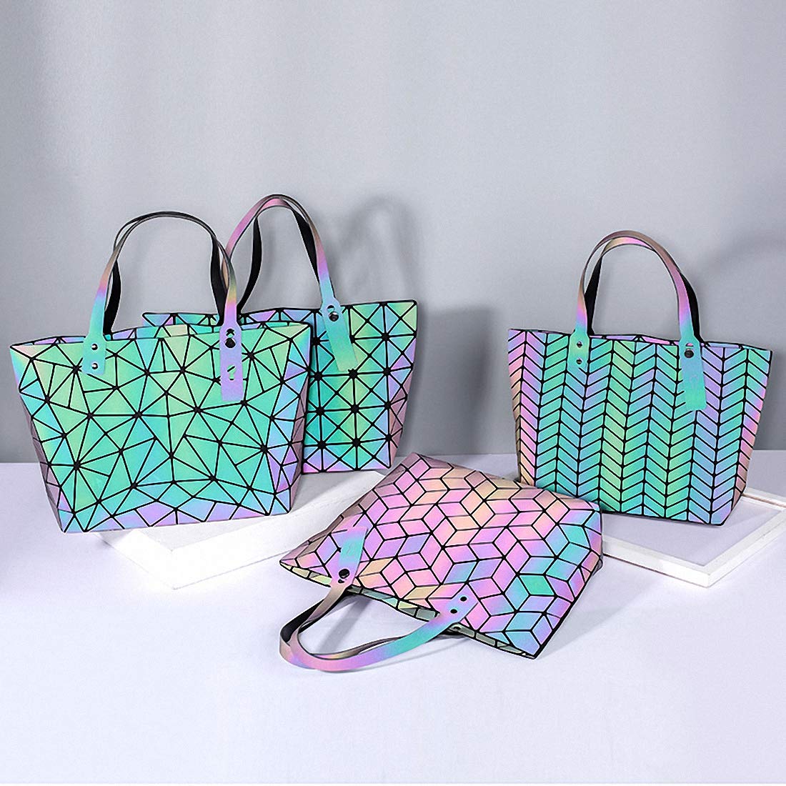 Luminous Holographic Tote Bag for Women - Stylish Crossbody Purse for Parties & Night Out