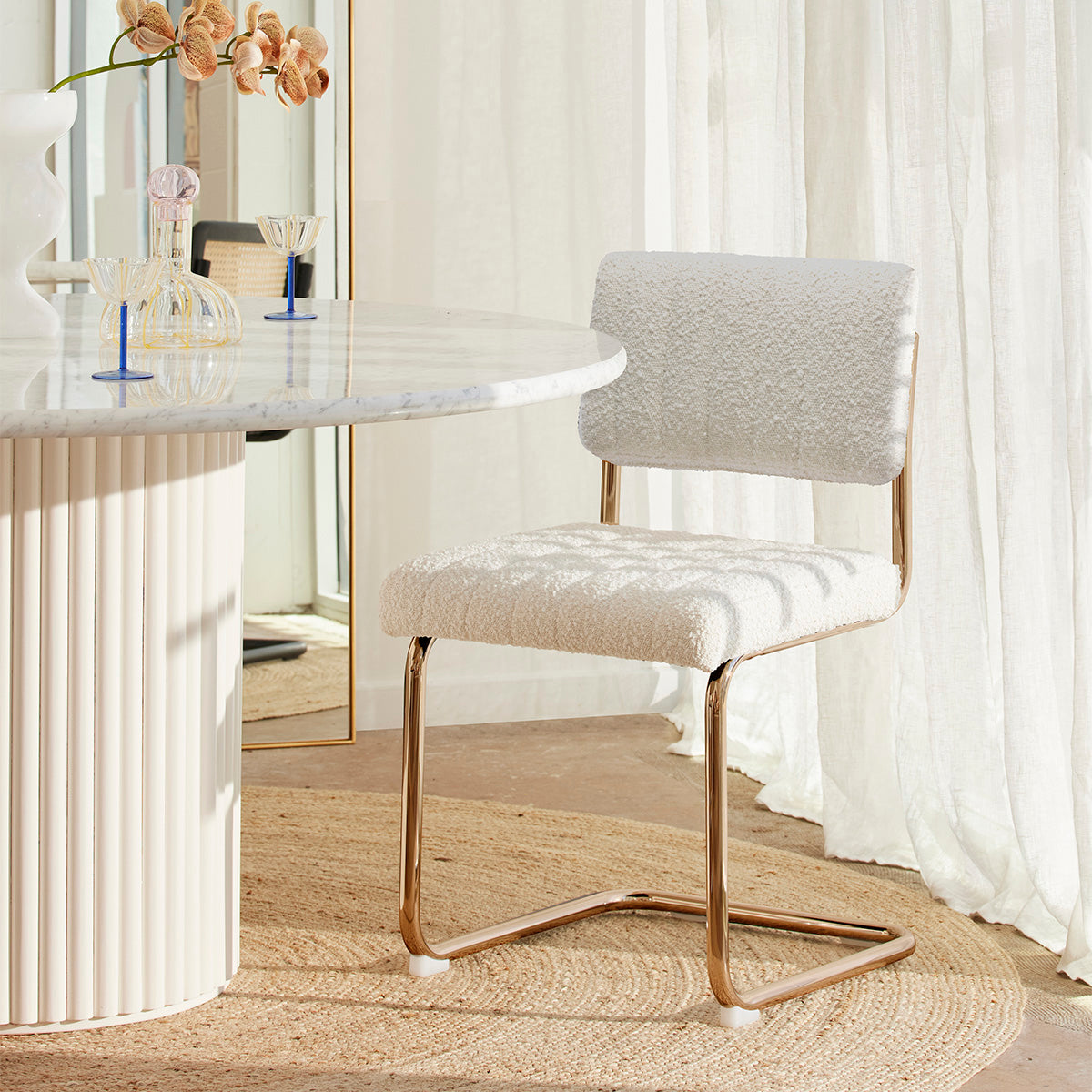 Premium Blake Fabric Dining Chair - Comfortable & Stylish Upholstered Seat for Kitchen, Dining Room, or Home Office - Modern Home Furniture with Durable Fabric & Sturdy Wooden Legs