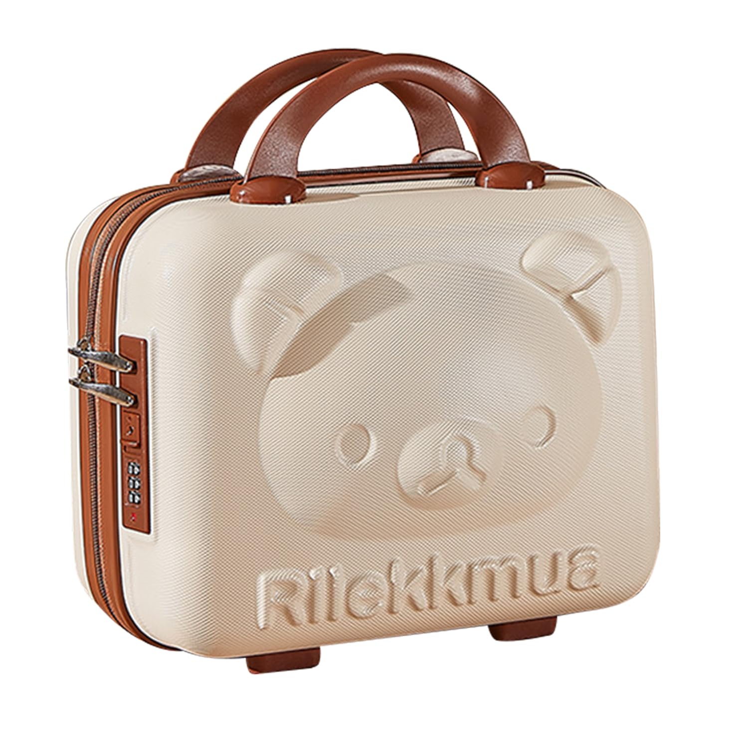 EUPLI 14 Inch Cute Bear Cosmetic Case - Small Hard Shell Makeup Organizer Bag for Travel, Beauty Storage & Toiletry Essentials - Perfect for Vacation, Gym, and Daily Use