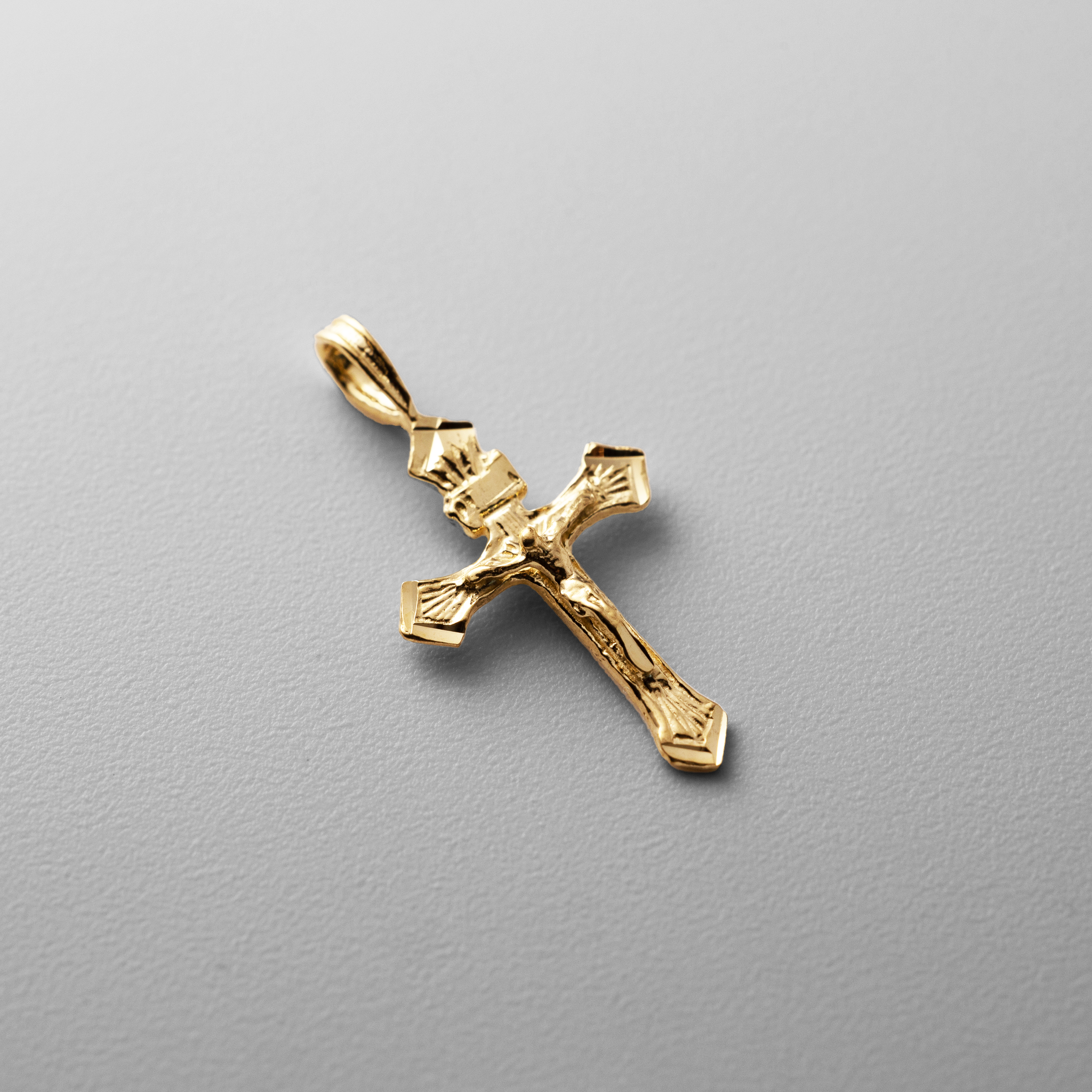 Gold Crucifix Cross Religious Pendant Necklace - Model 1008 | Perfect for Christian Gifts, Baptism, First Communion & Everyday Faith Jewelry