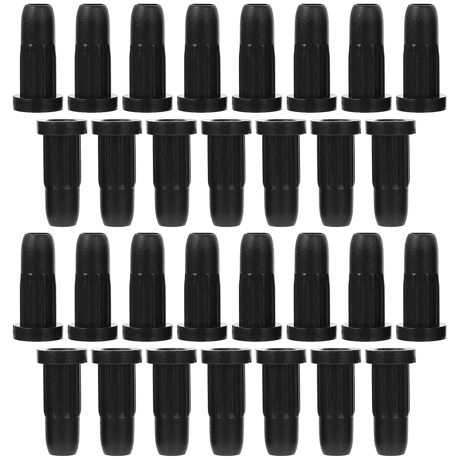 NUOBESTY 30pcs Black Caster Socket Sleeves - Heavy Duty Furniture Casters for Office Chairs, Wheels Replacement, and Chair Leg Protection - Perfect for Home, Office, and Commercial Use