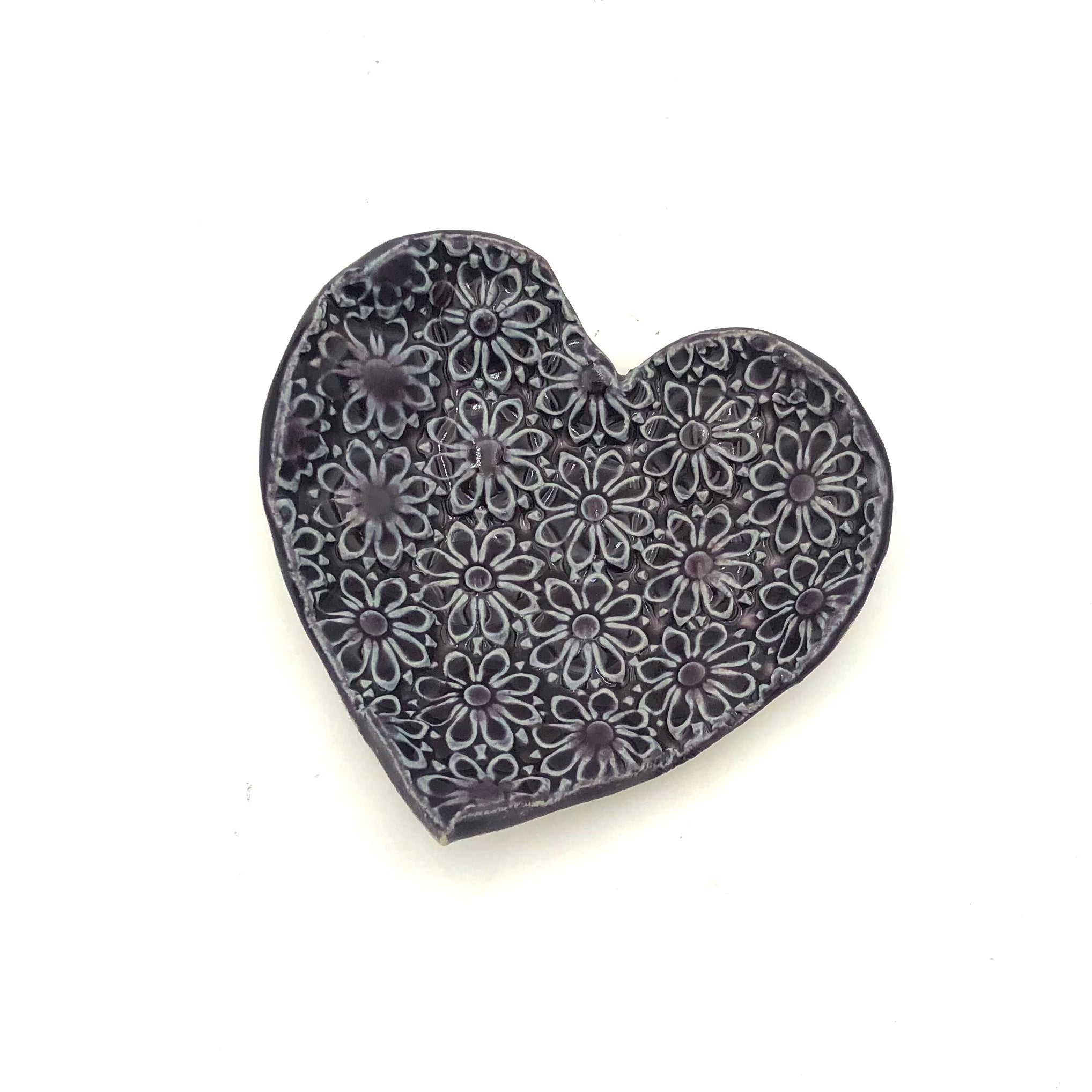 Cathy Broski Ceramic Heart Bowls - Set of 4 Assorted Designs for Valentine's Day, Wedding Favors, Home Decor & Gift Giving