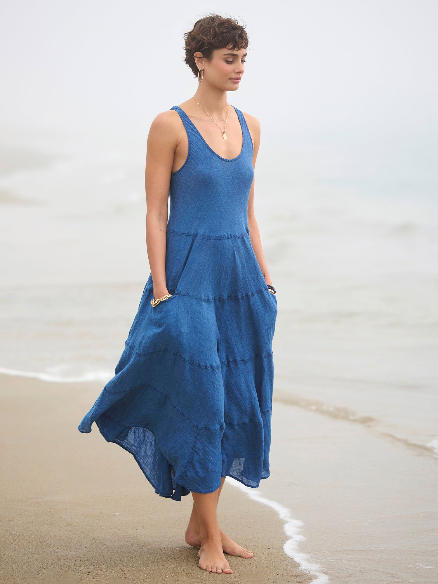 Shari Linen Dress for Women - Breathable Summer Maxi Dress with Pockets | Perfect for Beach Vacation, Date Night & Casual Outings