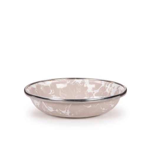 6-Piece Taupe Swirl Enamelware Tasting Dish Set (4.25 Inch) - Perfect for Appetizers, Desserts & Small Bite Serving