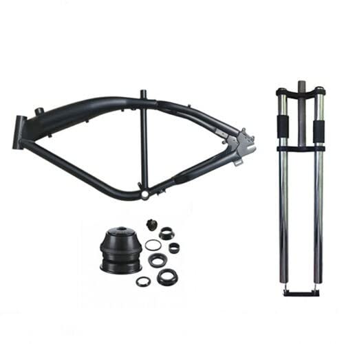 Black Felt Faker Gas Tank Frame 3.4L for Motorized Bicycle - 26inch Non-Suspension Fork & Headset - Perfect for DIY Bike Projects & Urban Commuting