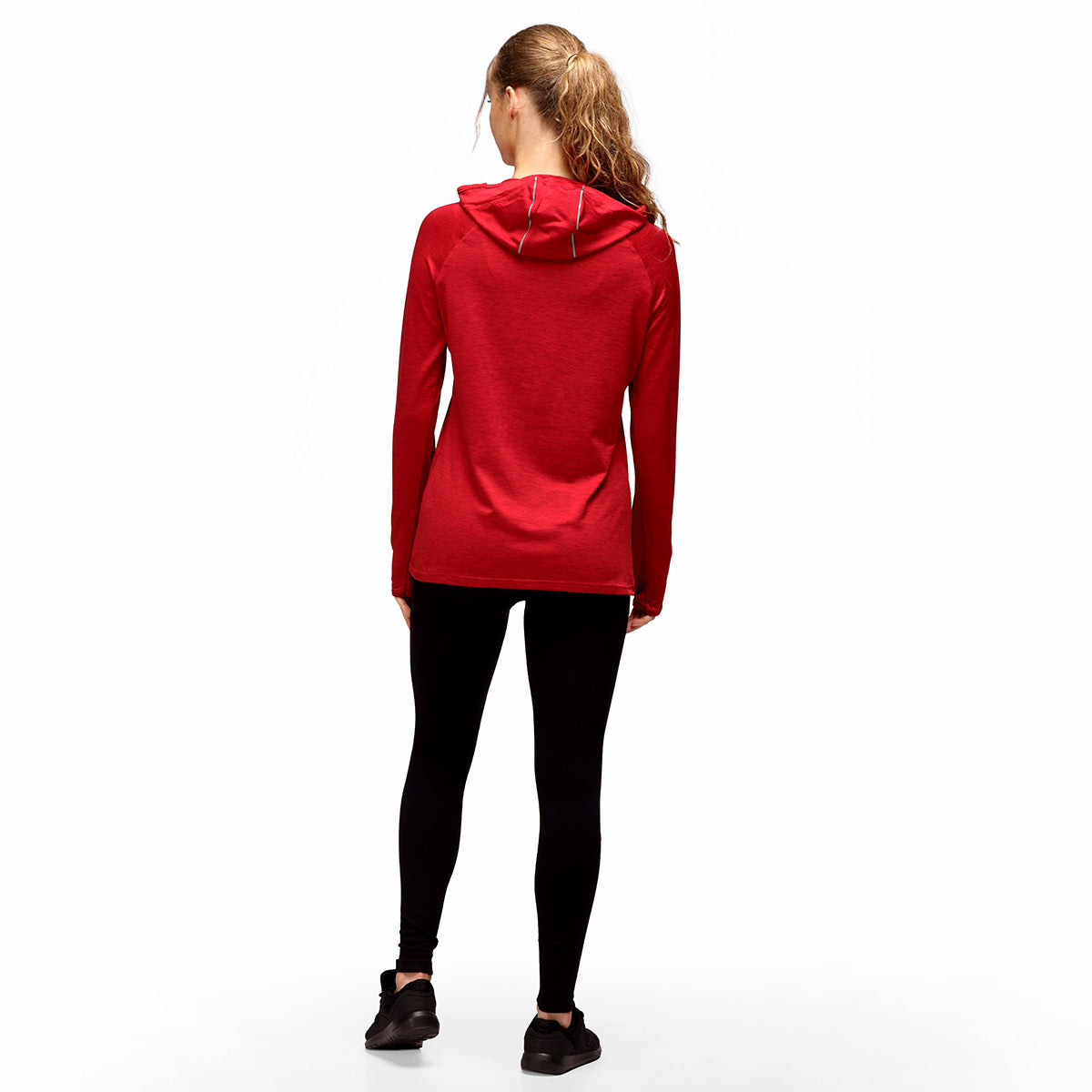 TKB Red Cowl Neck Hoodie for Women - Soft Fleece Pullover Sweatshirt with Hood - Cozy Winter Fashion for Casual Outfits & Lounge Wear