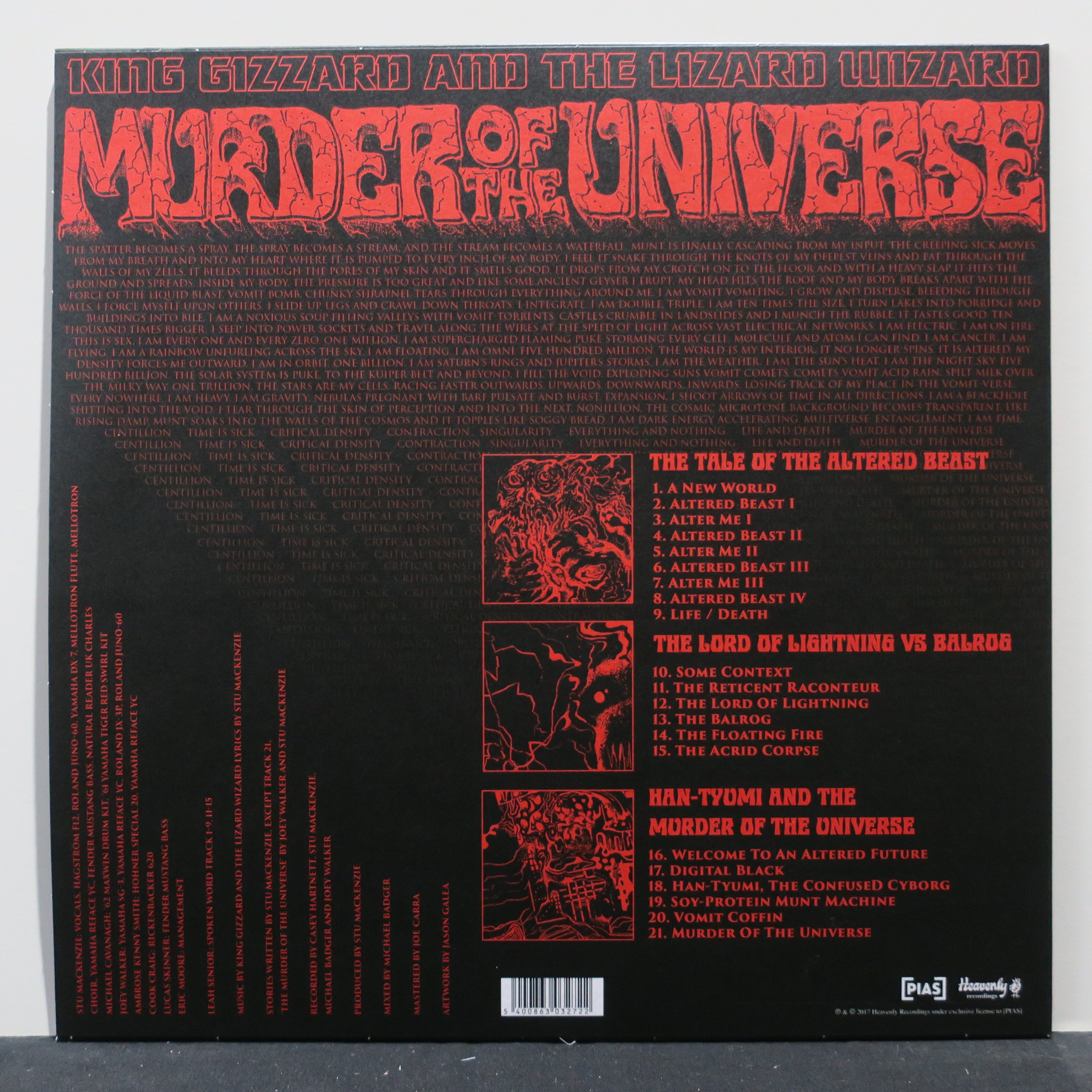 KING GIZZARD & THE LIZARD WIZARD 'Murder Of The Universe' RANCID RAINWATER Vinyl LP Record - Limited Edition Psychedelic Rock Music for Collectors & Vinyl Enthusiasts