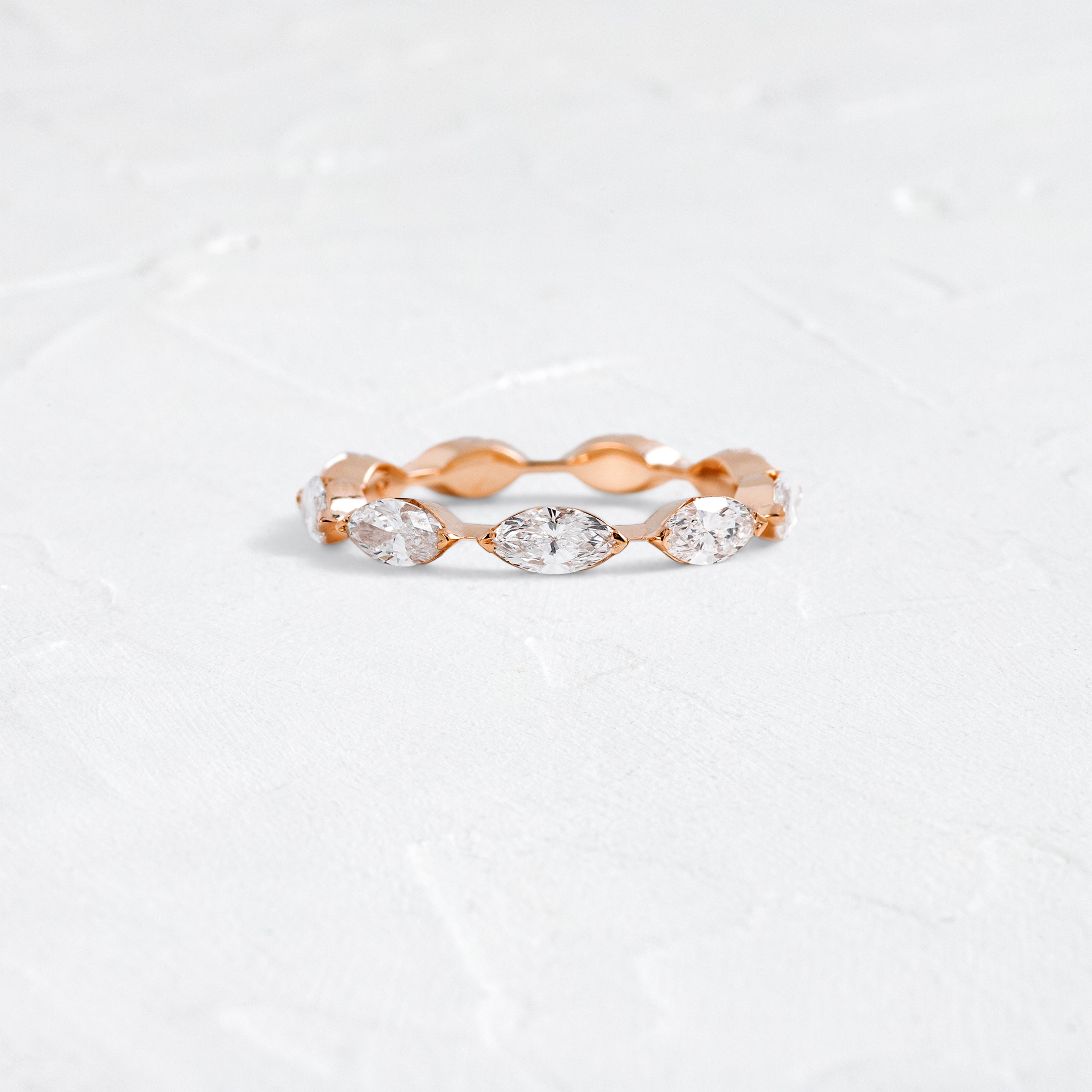 Allusion Eternity Diamond Wedding Band Ring for Women - 14K White Gold Stackable Anniversary Ring for Brides, Engagement, and Special Occasions