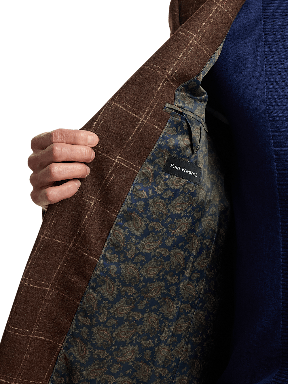 Premium Wool Plaid Single Breasted Notch Lapel Sport Coat for Men - Classic Brown Blazer for Business, Office & Formal Events