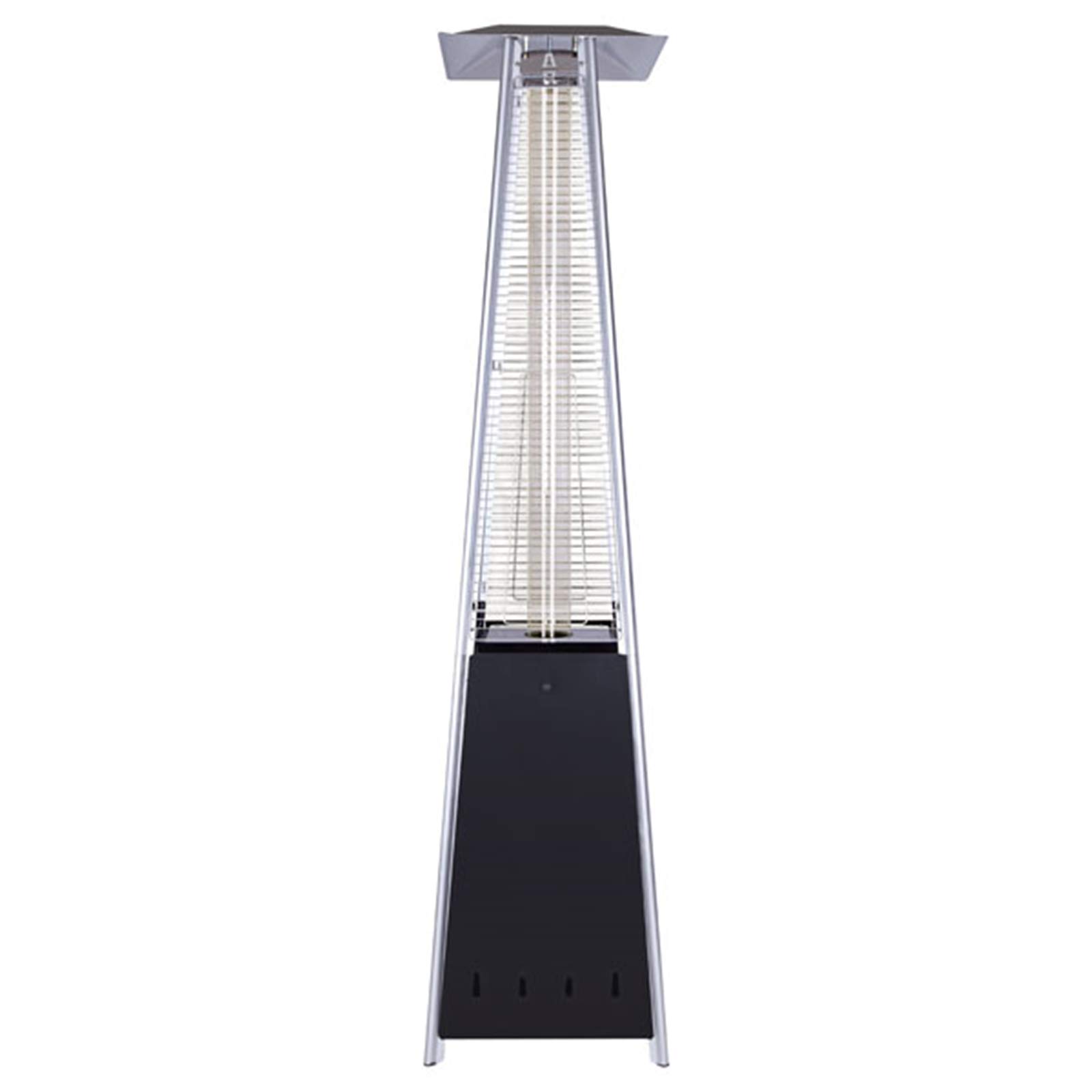 46,000 BTU Stainless Steel Outdoor Pyramid Patio Heater with 3-Fold Safety Protection & Quartz Glass Flame Tube - Natural Gas Heater for Garden, Restaurant, Backyard, Poolside | Winter Heating Solution for Outdoor Spaces | Creates Warm Ambiance for Dining, Parties & Commercial Use | Ideal for Hotels, Resorts & Alfresco Gatherings | Perfect for Chilly Evenings, Weddings & Winter Events | Great for Outdoor Entertaining, Heating Patios & Keeping Guests Warm