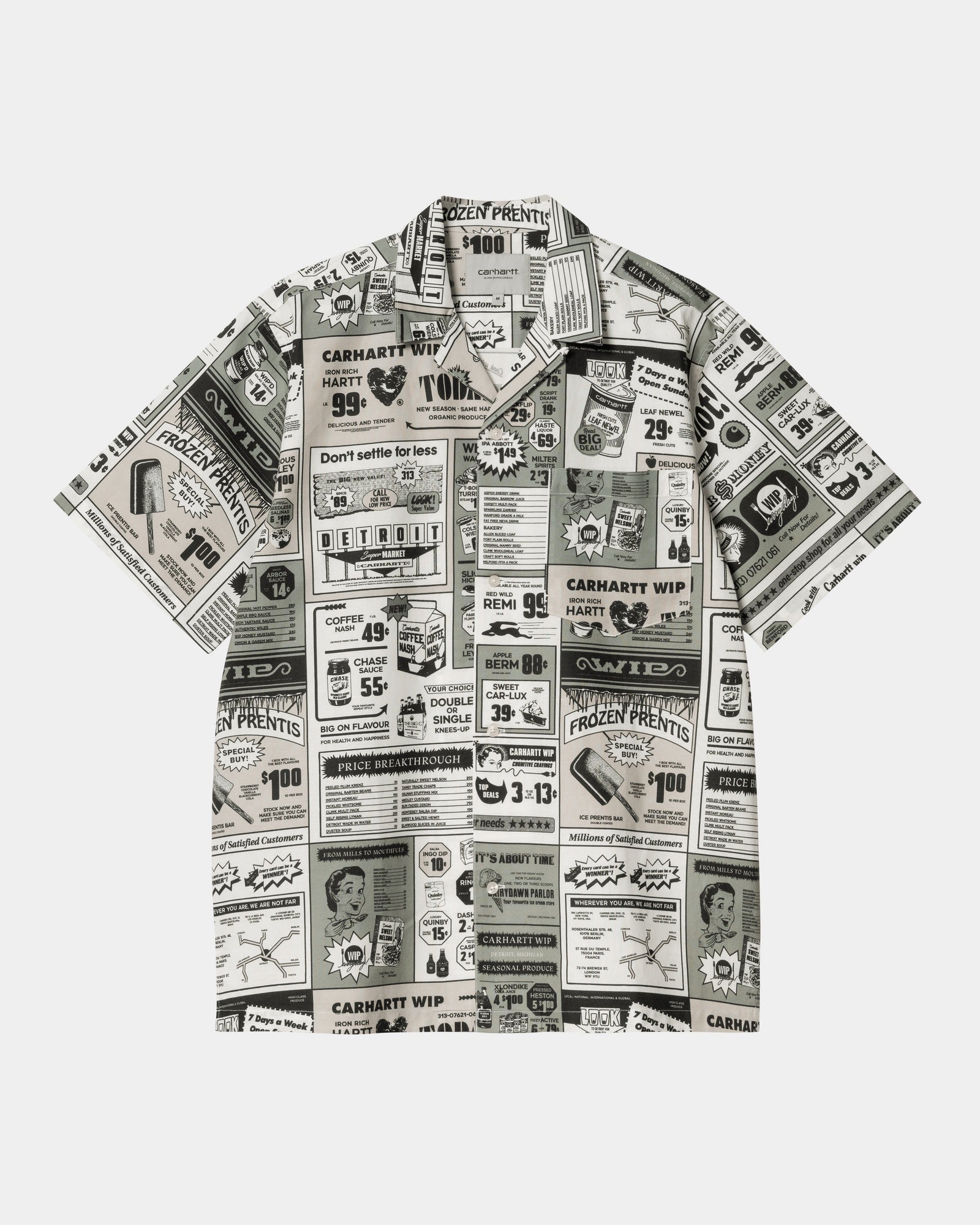 Stylish Neutral Print Shirt for Men & Women - Comfortable Casual Button-Up Top for Everyday Wear, Office & Outings