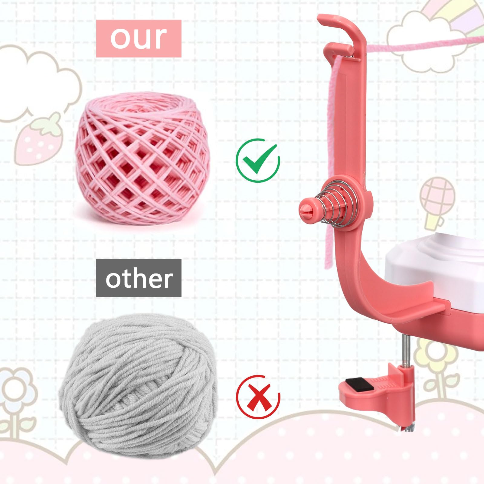 Electric Yarn Ball Winder for Crocheting - Automatic Yarn Cake Winder with Stepless Speed & Dual-Spring Tension - 10oz Large Capacity Yarn Spinner for Knitting & Weaving - Perfect for Crafters & Crochet Lovers (Ideal for Home Use, DIY Projects & Gift Making)