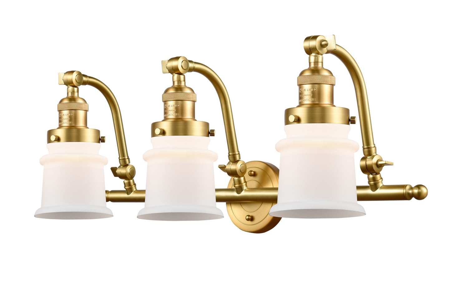 515-3W-SG-G181S Small Canton 3-Light Bathroom Vanity Light Fixture - Perfect for Modern Bathroom, Powder Room, and Dressing Area Lighting