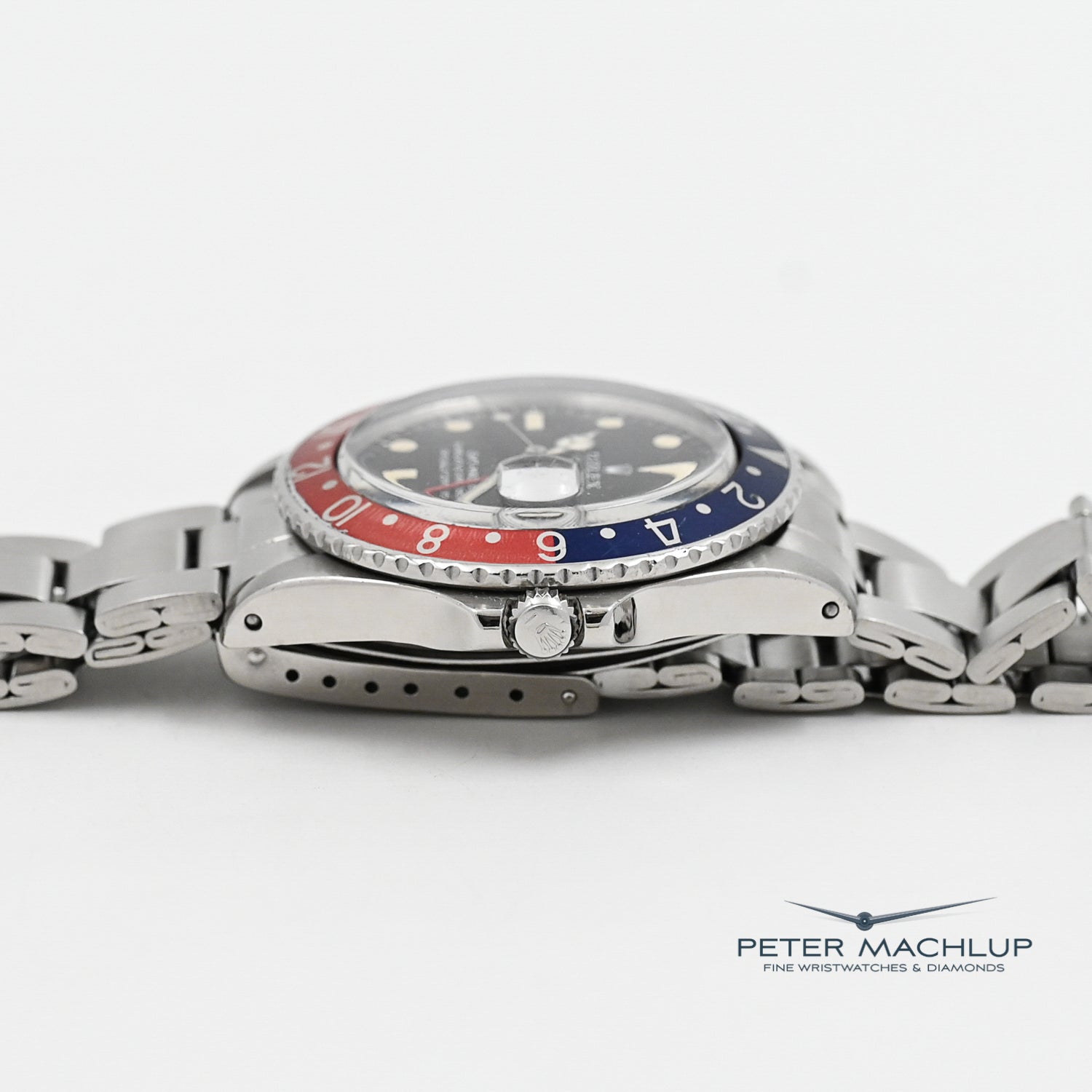 Vintage Rolex GMT-Master Pepsi 1675 Men's Watch - 1970s Stainless Steel Automatic - Perfect for Travelers & Watch Collectors (Air Travel, Business Meetings, Luxury Gift)
