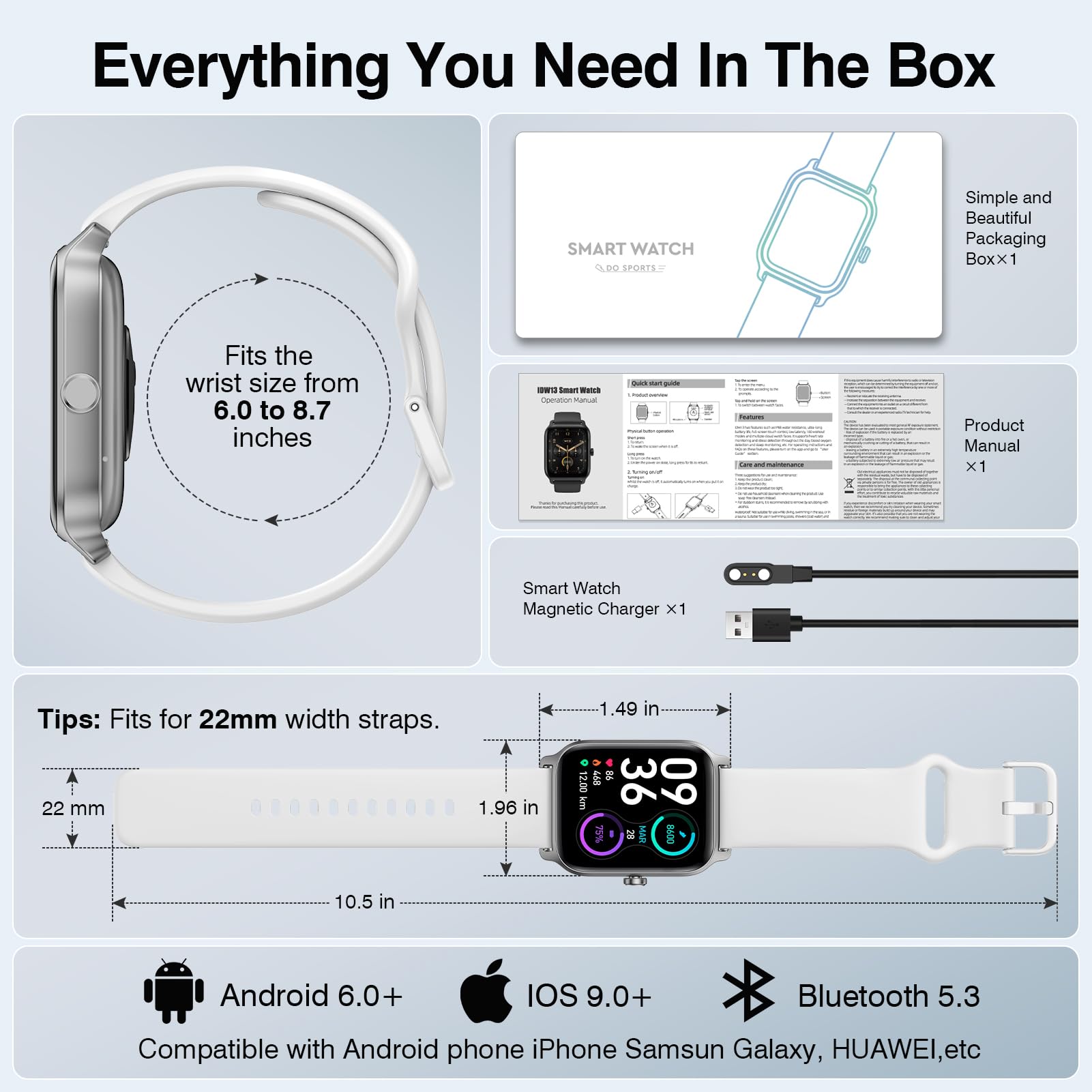Smart Watches for Women - 1.8