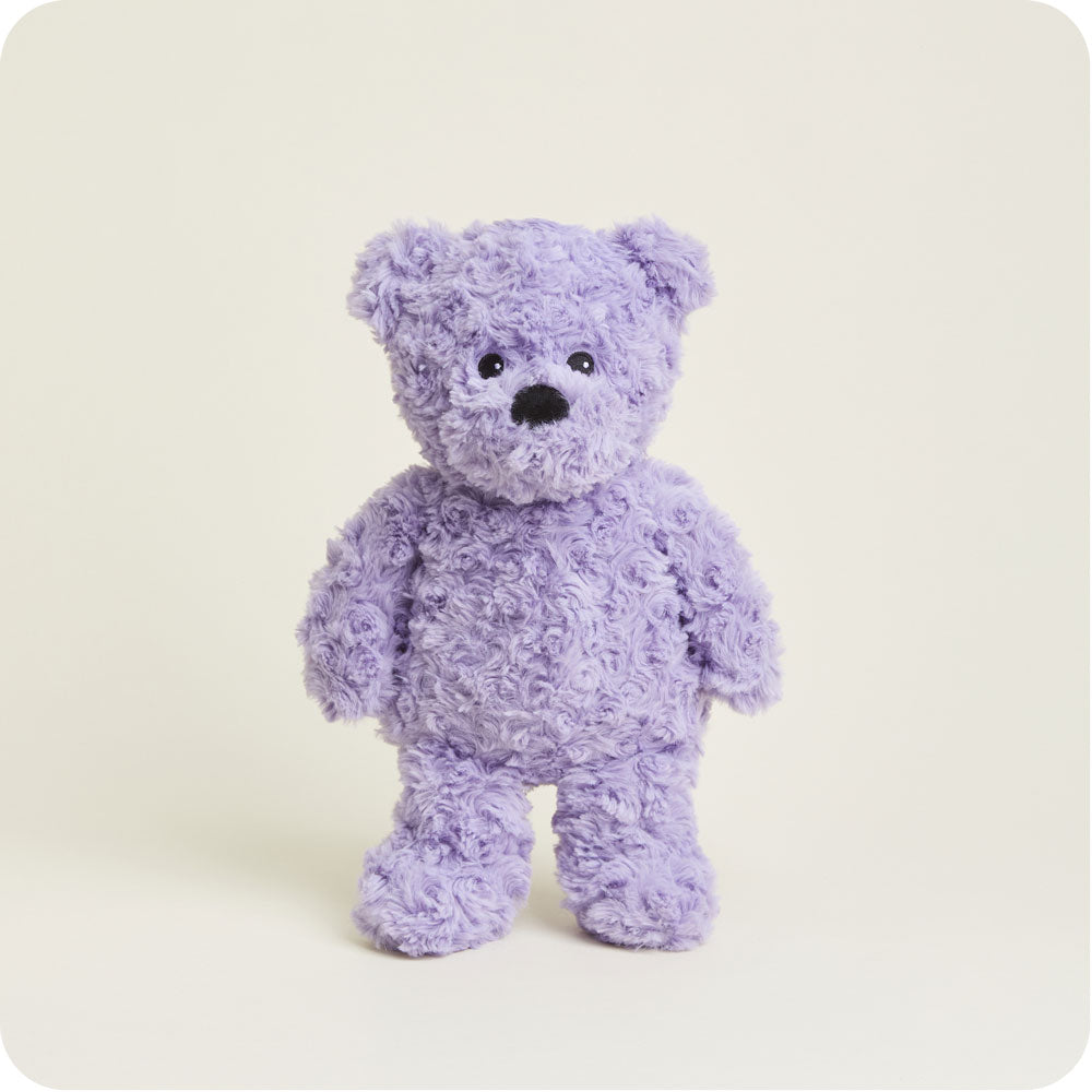 Purple Curly Bear Warmies - Soft & Cozy Microwaveable Plush Toy for Kids & Adults | Perfect for Relaxation, Stress Relief & Sleep Aid | Great Gift for Christmas & Birthdays