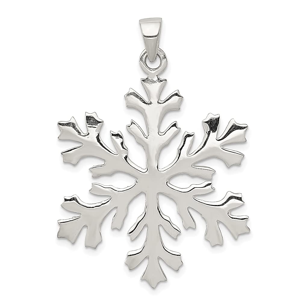 925 Sterling Silver Snowflake Pendant Necklace for Women - Winter Jewelry Gift for Her - Perfect for Christmas, Holiday Parties & Special Occasions