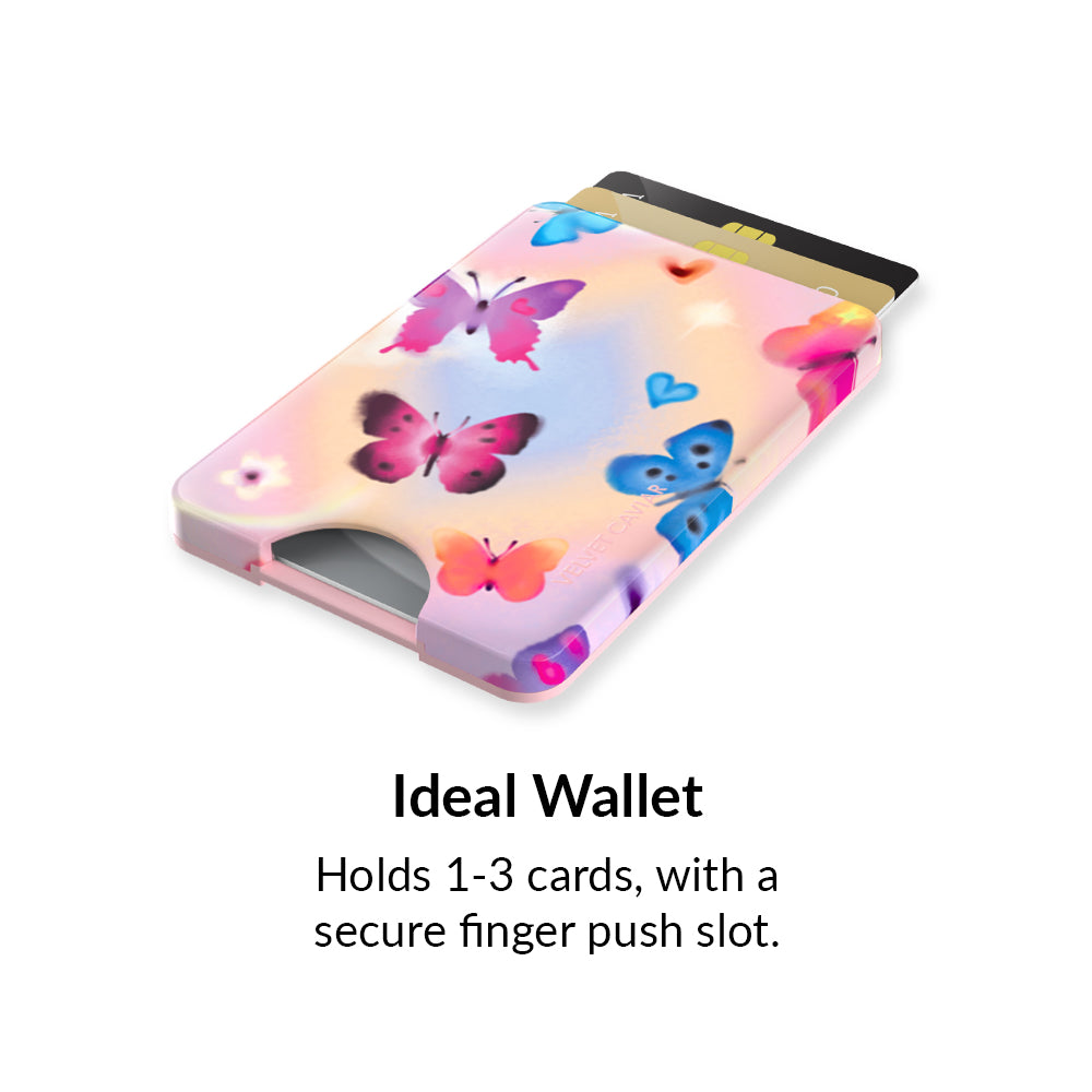 Aura Butterfly MagSafe Wallet for iPhone - Slim RFID Blocking Card Holder with Secure Magnetic Attachment | Perfect for Travel, Shopping & Everyday Use