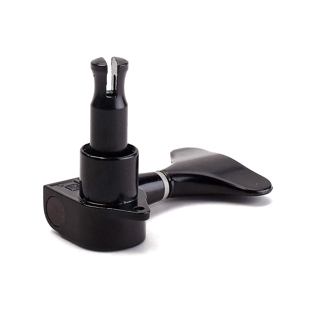 Premium 4PCS Black Sealed 1:19 Bass Guitar Tuning Pegs - 2L + 2R Handed Tuners for 4-String Bass Guitars | Perfect for Professional Musicians & Home Practice Sessions