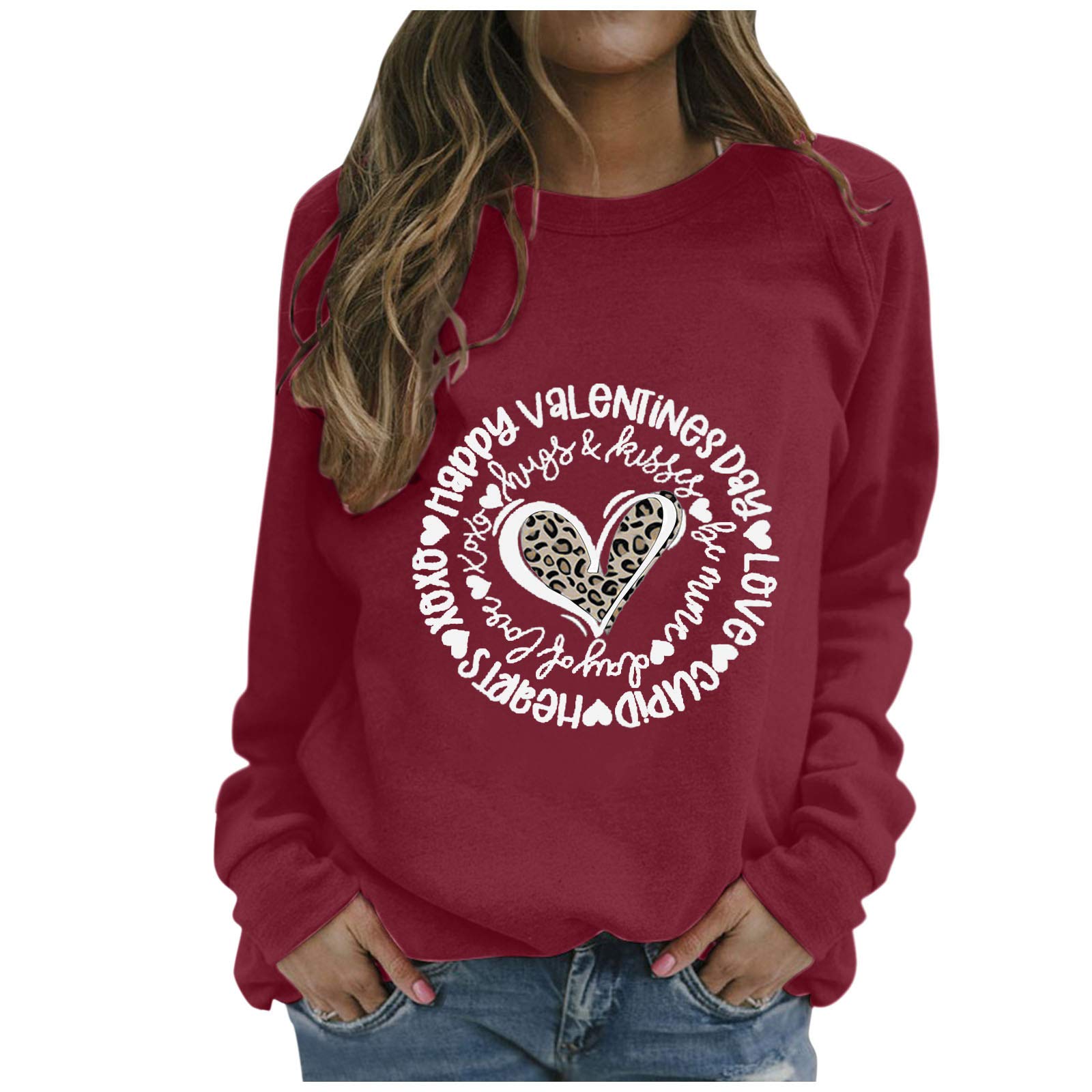 Women's Long Sleeve Printed Pullover Sweatshirt Top - Casual Blouse Shirt for Women | Perfect for Office, Date Night & Everyday Wear