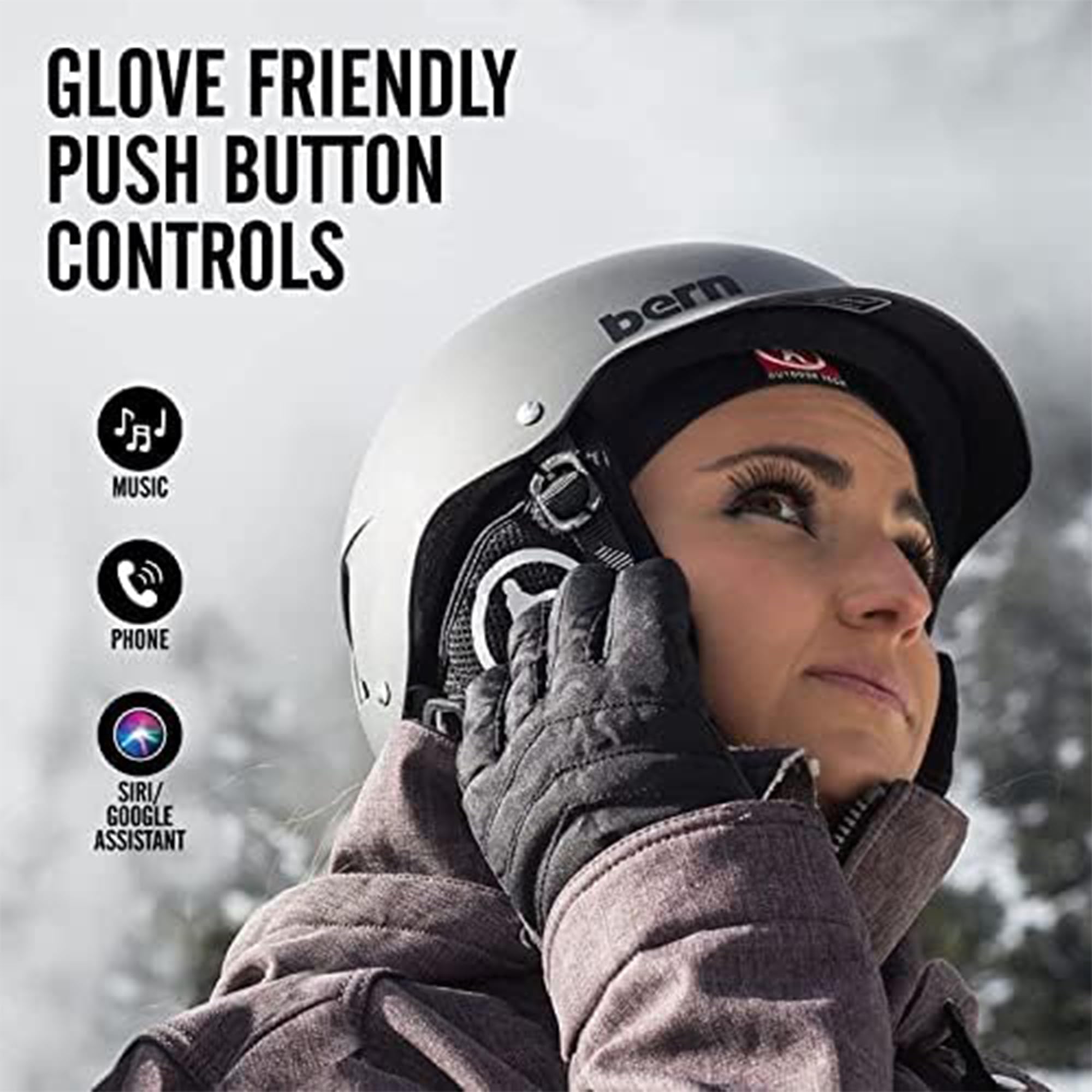Outdoor Tech Chips Ultra 2.0 Wireless Bluetooth Helmet Headphones - Waterproof Sports Earbuds for Skiing, Snowboarding, Biking & Motorcycling | Perfect for Outdoor Adventures & Extreme Sports