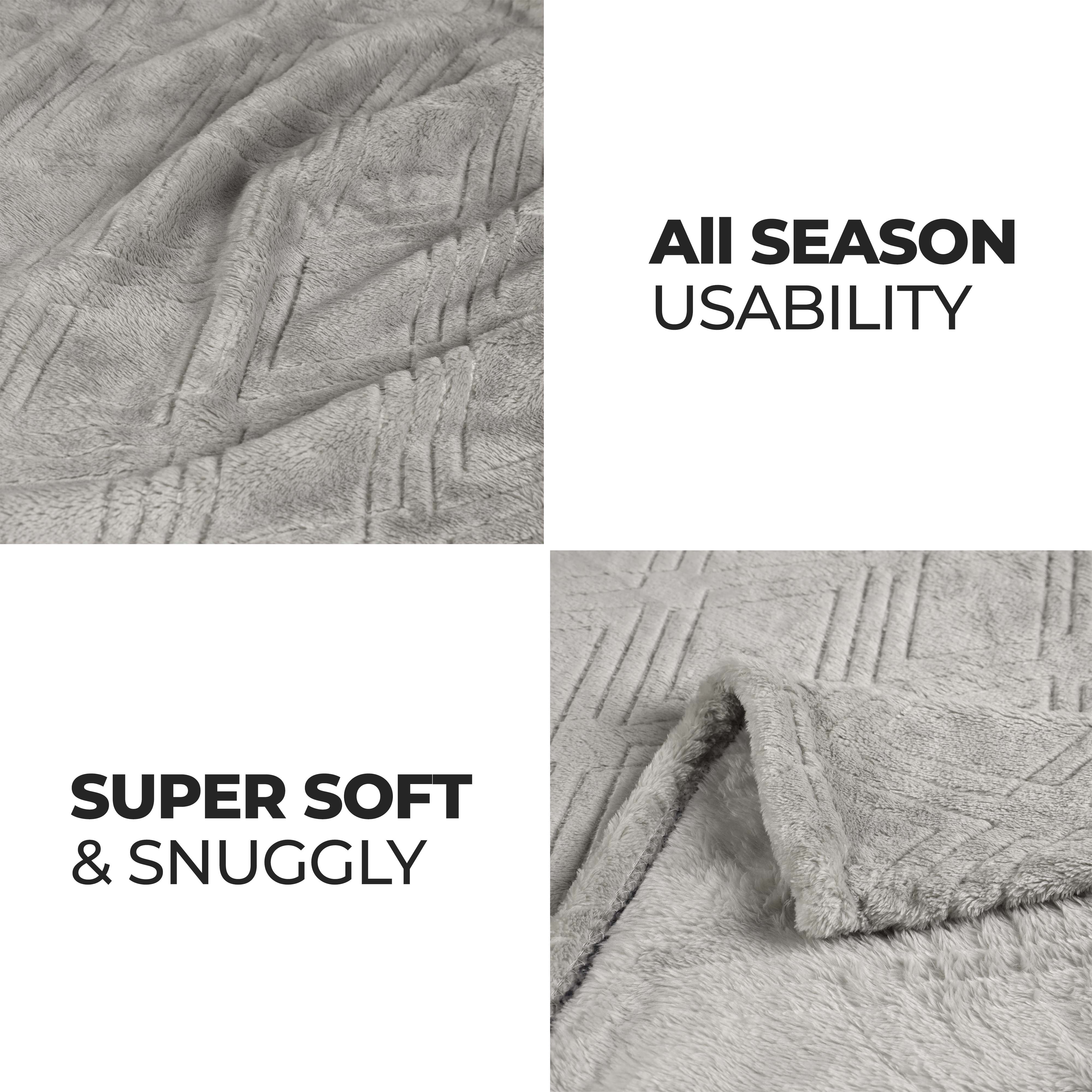 Premium Alaska Diamond Plush Fleece Blanket - Ultra Soft & Cozy Throw for Bed, Sofa, and Travel - Warm Winter Blanket for Home, Office, and Camping