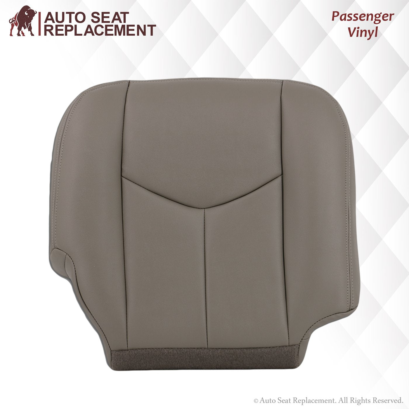2003-2007 Chevy Silverado Avalanche GMC Sierra Work Truck Seat Cover - Gray 40/20/40 Split Bench (No Armrest) | Premium Leather or Vinyl Protection | Durable & Comfortable for Construction, Farming & Daily Commuting