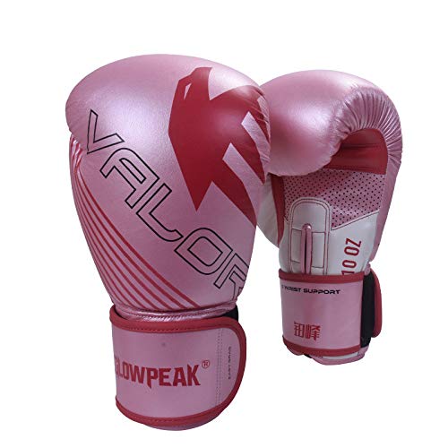 Professional Boxing Gloves for Training - 8Oz 10Oz 12Oz 14Oz Leather Sparring Punch Mitts for Men, Women & Kids - Ideal for Boxing, Muay Thai, MMA & Karate (White, 10oz) - Perfect for Gym Workouts, Home Training & Martial Arts Practice