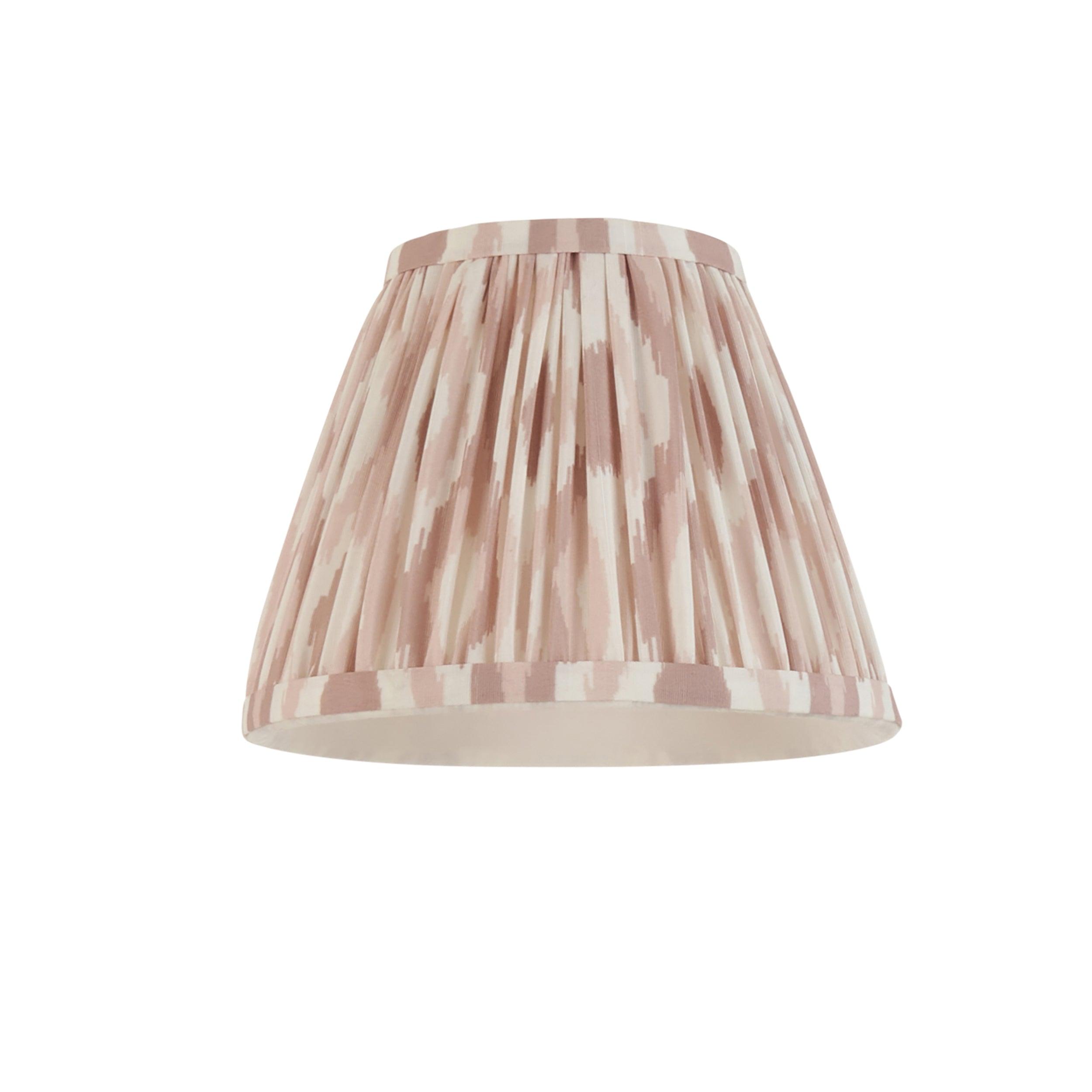 Chester Brass Wall Light with Neutral Ikat 16cm Shade - Elegant Sconce for Bedroom, Hallway & Living Room Lighting