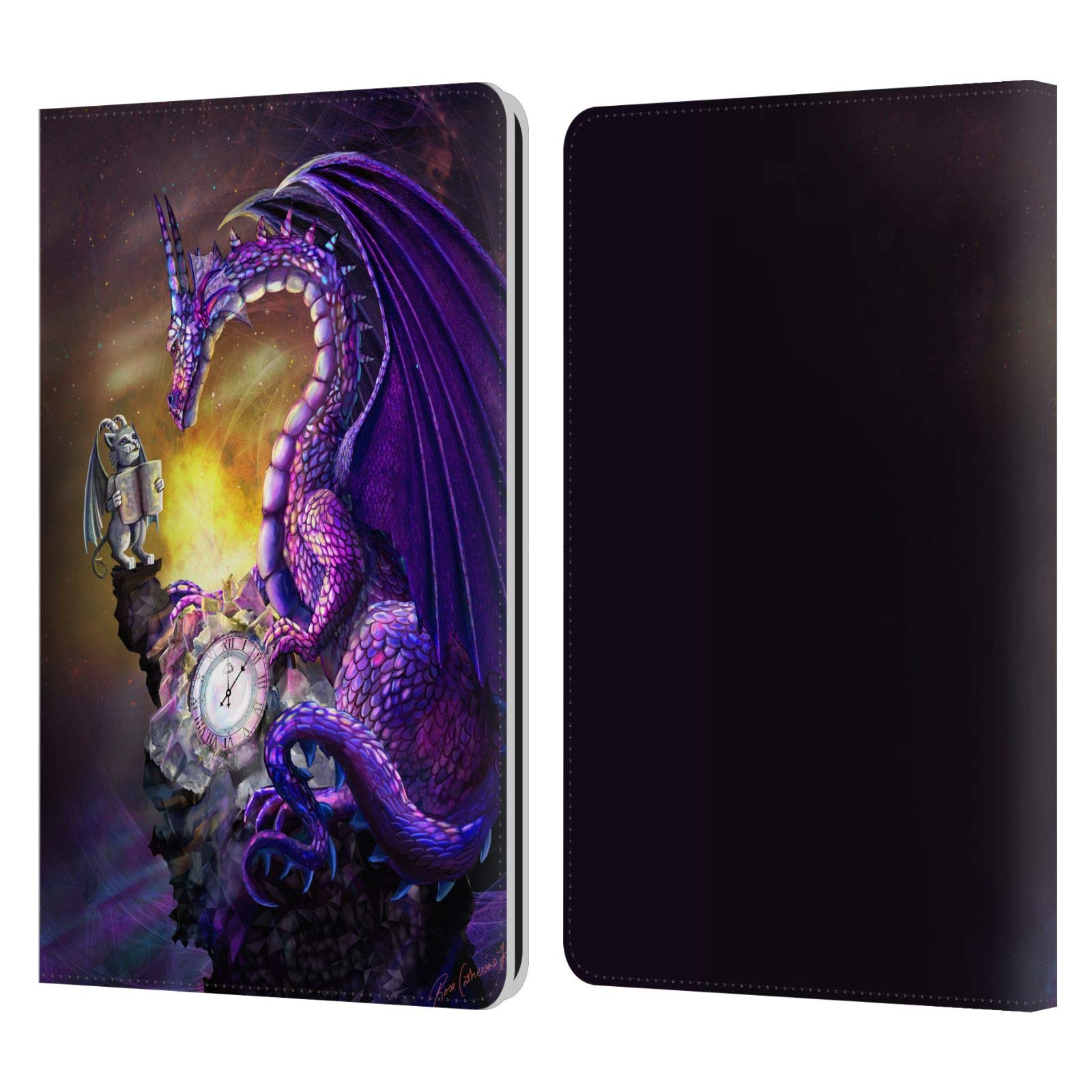 Head Case Designs Officially Licensed Rose Khan Purple Time Dragons Leather Book Wallet Case Cover for Kindle Paperwhite 1/2/3 - Perfect for Reading, Travel & Gift Giving