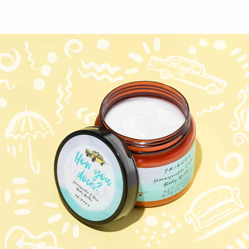 Monica & Friends Inspired Body Butter and Polish Duo - Moisturizing Skincare Gift Set for Dry Hands & Feet - Perfect for Spa Day, Self-Care & Gift Giving