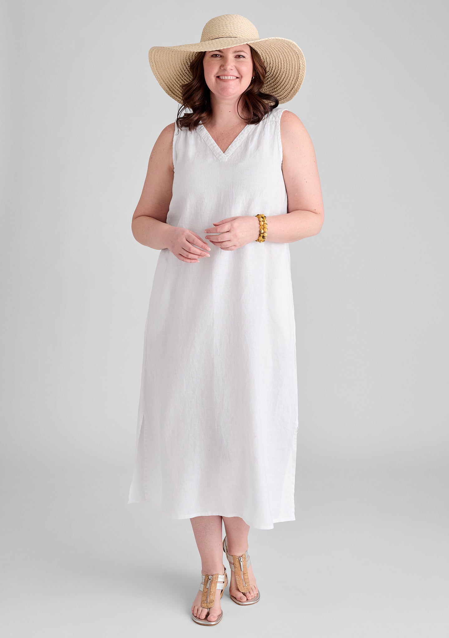 Calypso Dress - Sleeveless Linen Summer Dress for Women | Breathable & Comfortable Beachwear, Vacation Outfit, Casual Day Dress