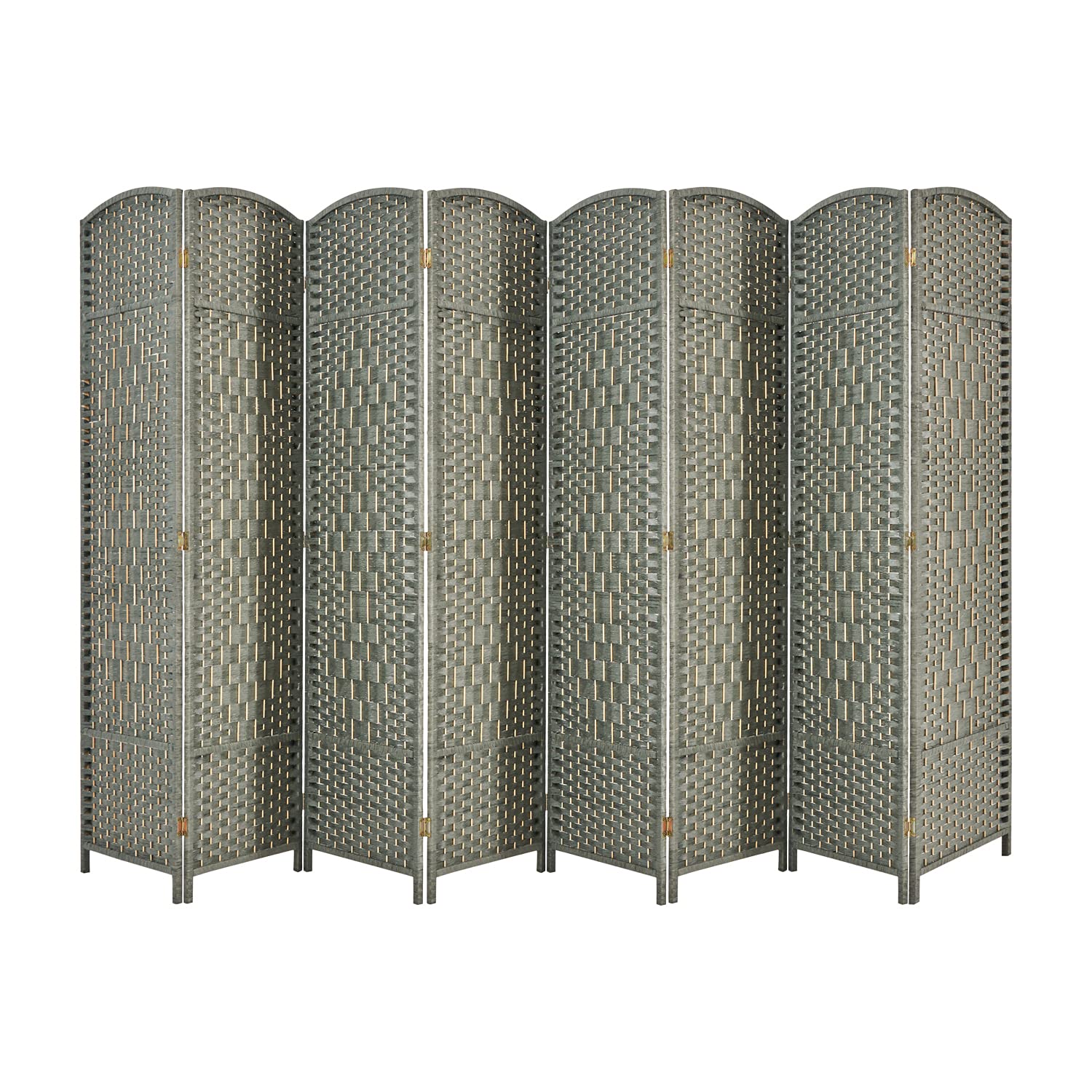Lazyland Folding Privacy Screen - Diamond Double-Weave Room Divider | Freestanding Partition for Balcony, Office & Living Room | Perfect for Home Decor, Workspace Separation & Outdoor Privacy