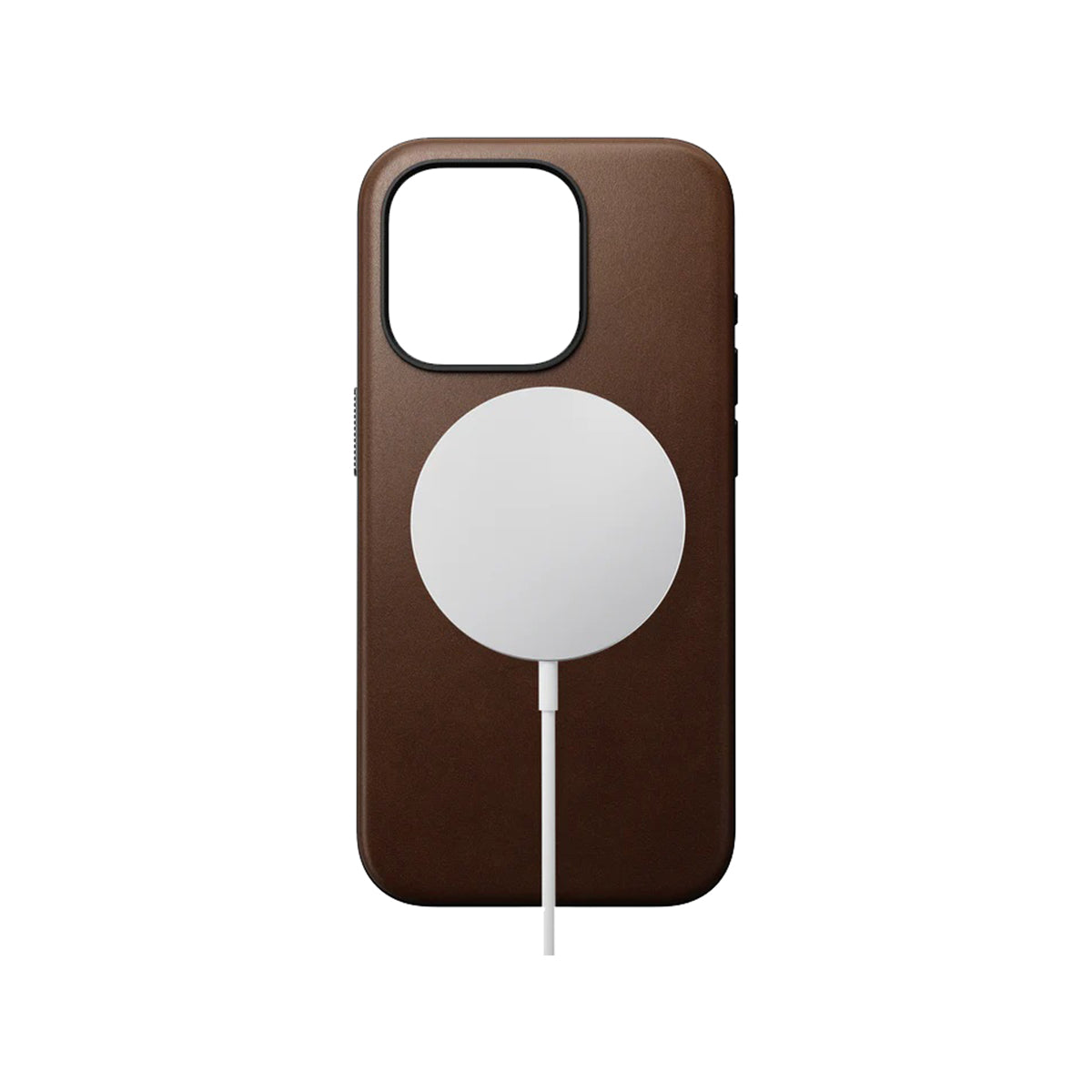 Premium Genuine Leather Case for iPhone 15 Pro - Slim Protective Cover with Soft Microfiber Lining (Brown) - Perfect for Business, Travel & Everyday Use
