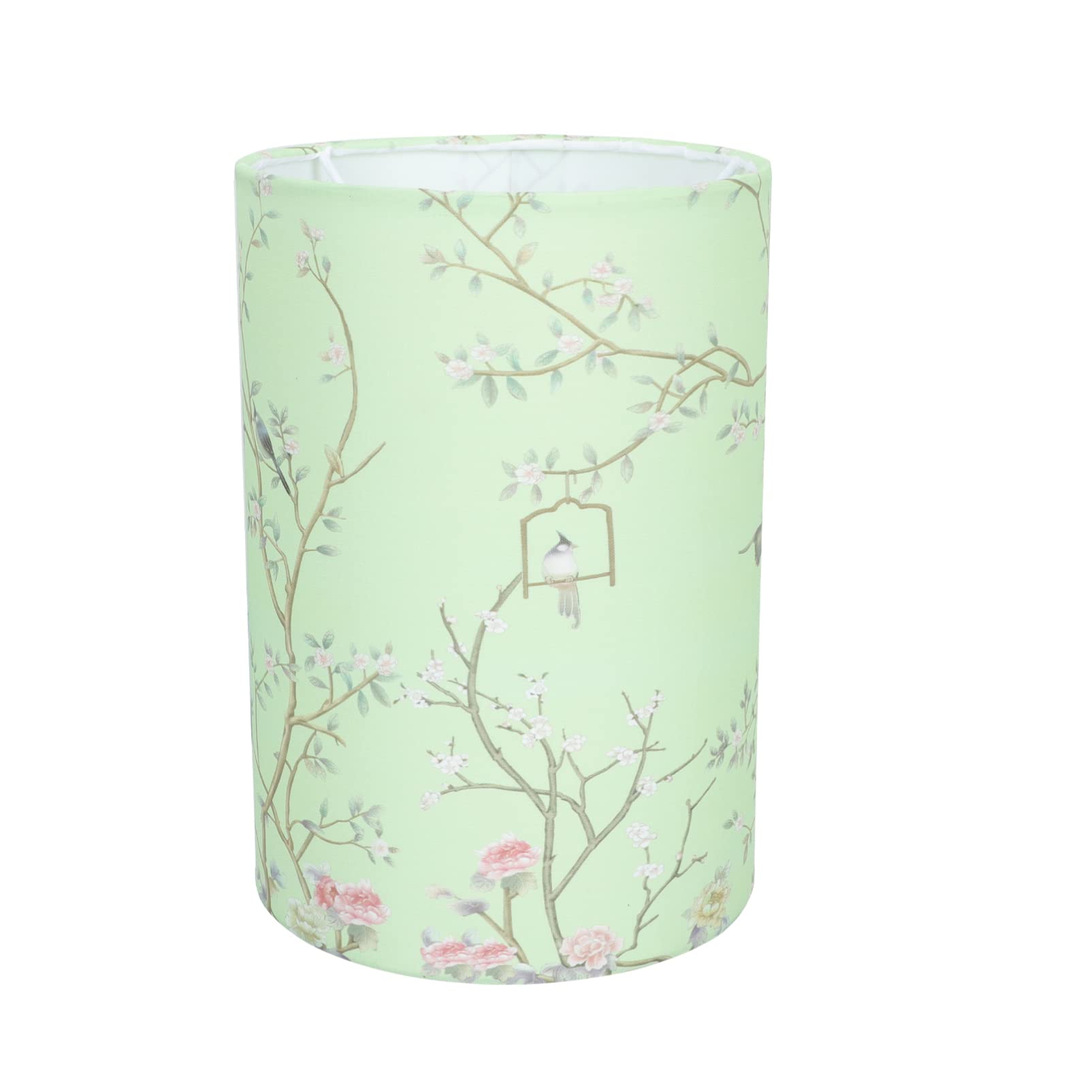 Vintage Japanese Style Floral Chandelier Lamp Shade - Decorative Tree & Birds Design Fabric Lampshade for Living Room, Bedroom & Dining Room Lighting Decor