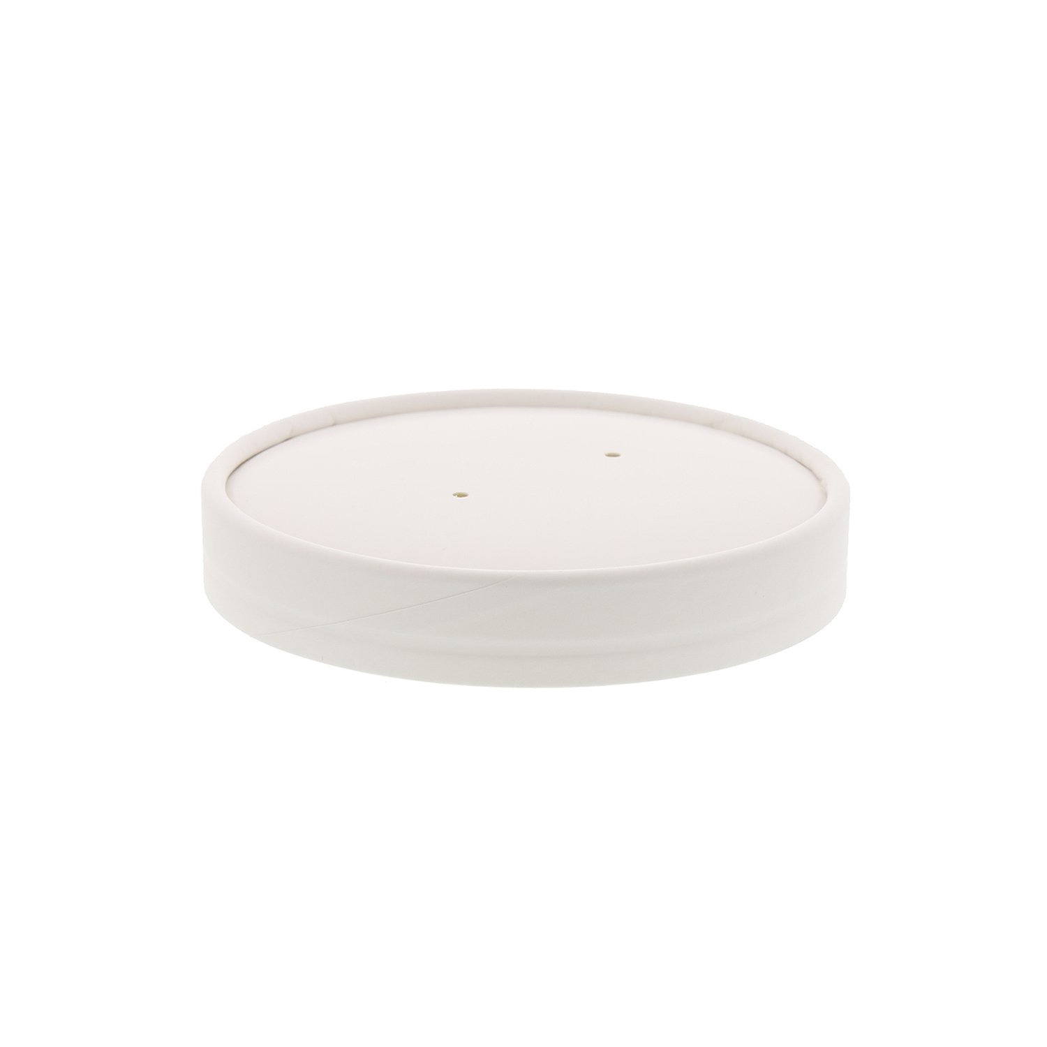 Royal 16oz White Vented Paper Food Container Lids - 500 Pack | Disposable Takeout Lids for Hot & Cold Foods | Perfect for Restaurants, Cafes & Catering Services