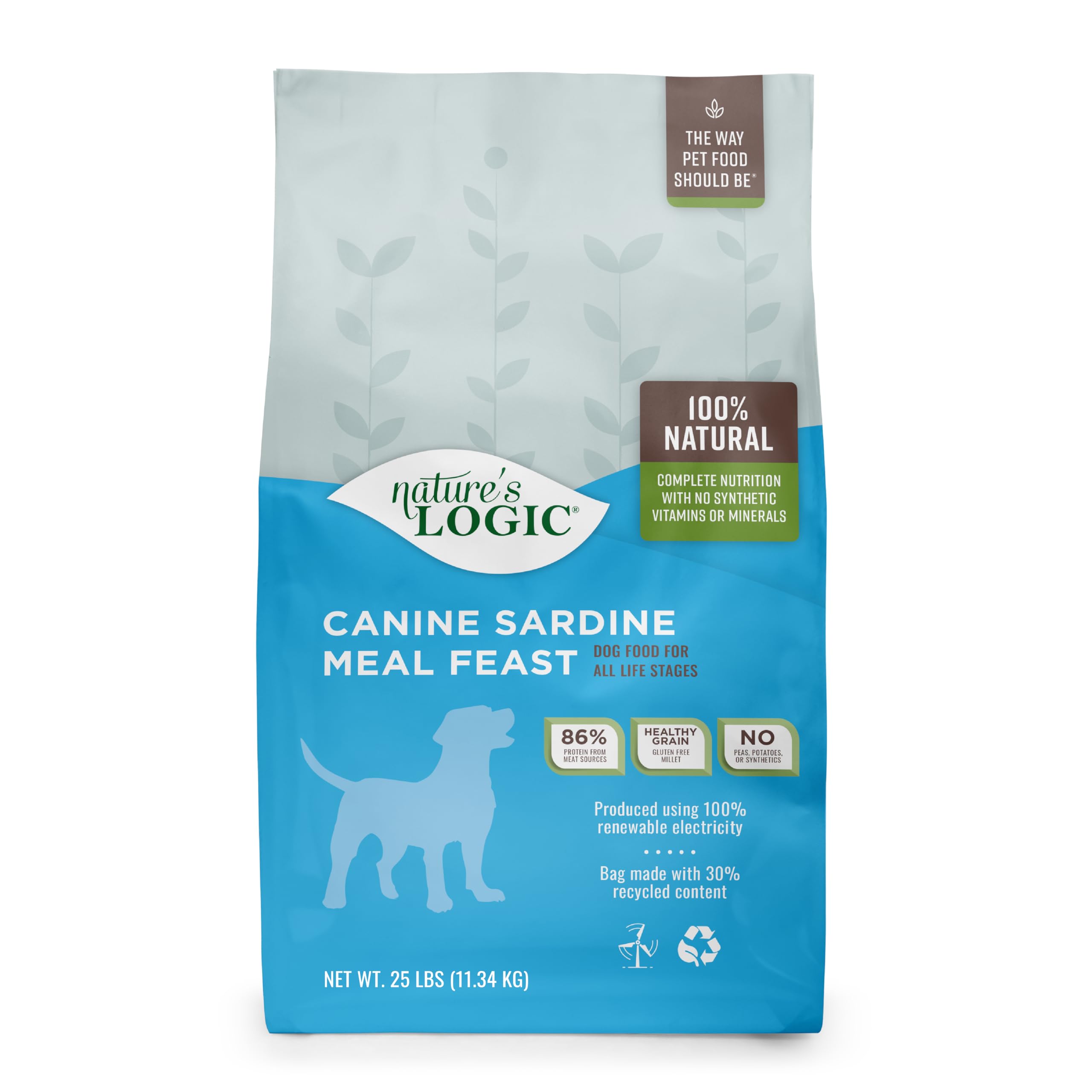 NATURE'S LOGIC Sardine Recipe Natural Dry Dog Food - High Protein Grain-Free Canine Meal for Adult Dogs - Perfect for Daily Nutrition & Digestive Health