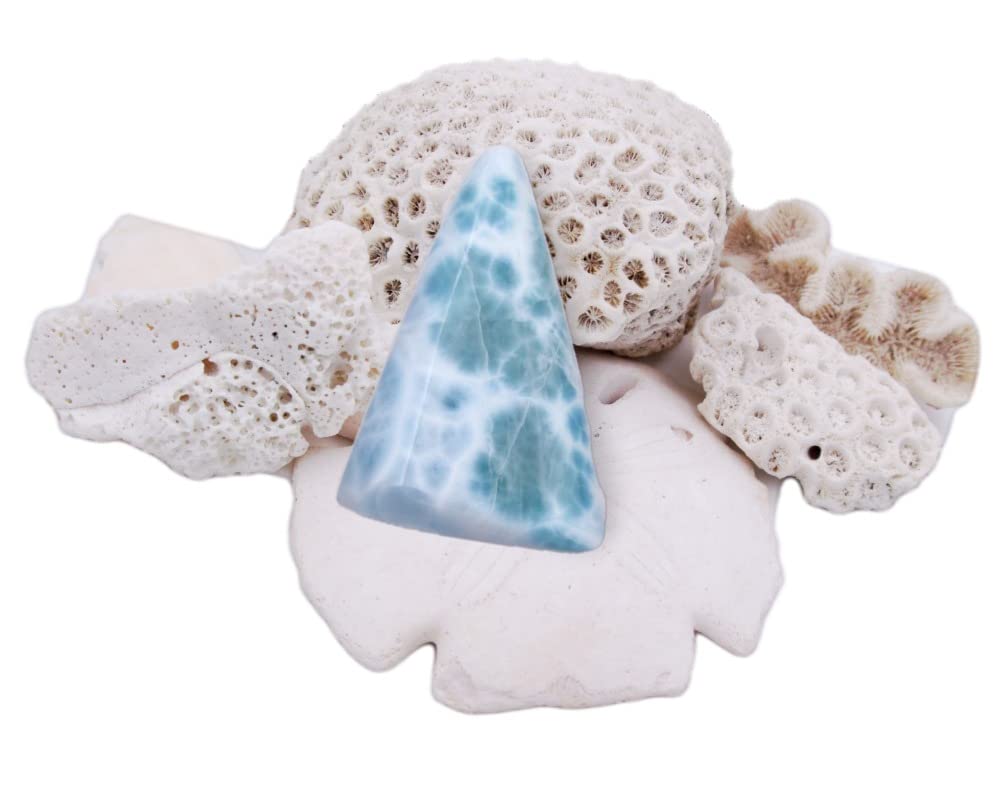 Genuine Polished Larimar Gemstone Cabochon for Jewelry Making - Perfect for Wire Wrapping, Pendants & DIY Craft Projects