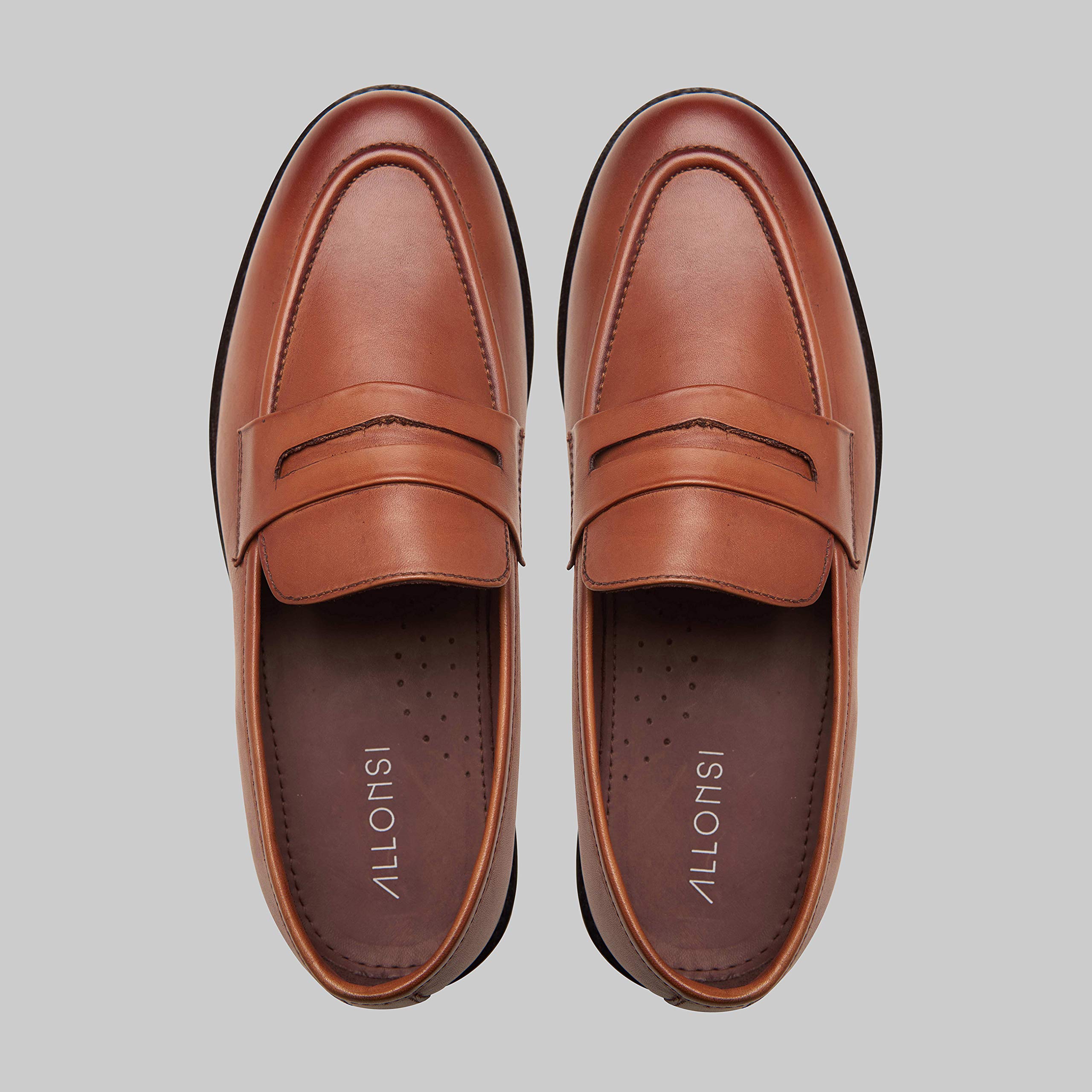 James Genuine Leather Men's Penny Loafers - Goodyear Welted Dress Shoes for Men | Handcrafted Luxury Slip-On Loafers with Leather Sole | Comfortable & Durable for Business, Office & Formal Occasions