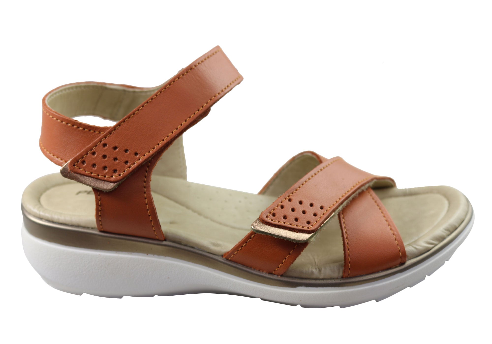 Pegada Kerala Women's Comfortable Leather Sandals - Handmade in Brazil - Perfect for Beach, Vacation & Summer Outfits