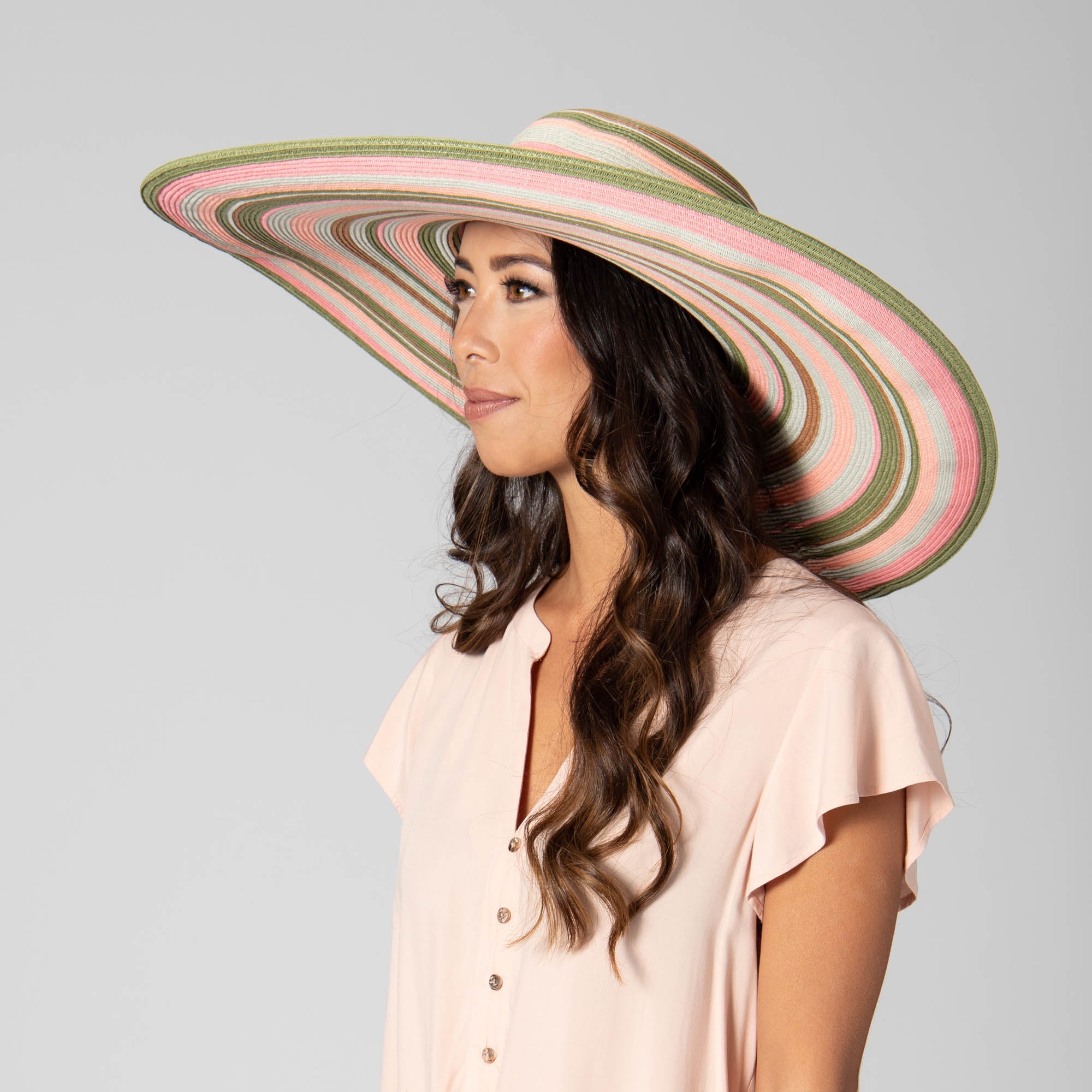 Day Off Multi Striped Round Crown Floppy Hat - Stylish Sun Hat for Women, Beach Vacation, Summer Outdoor Activities