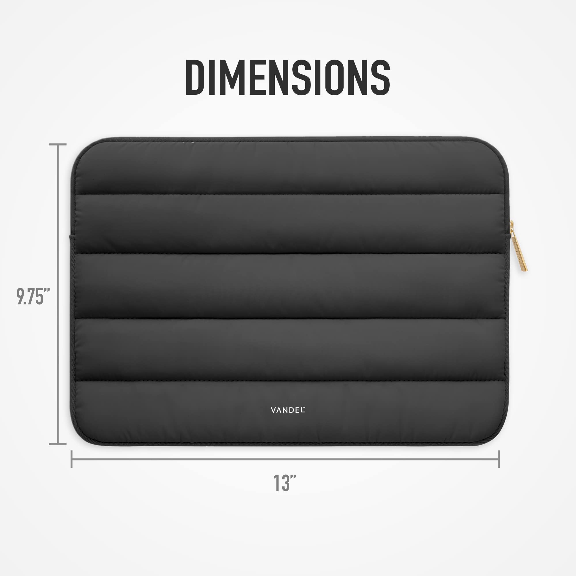 VANDEL Original Puffy Laptop Sleeve Case for 13-14 Inch Laptops - Protective Computer Bag Cover Compatible with MacBook Air/Pro 13/14, iPad Pro 12.9, HP, Dell, ASUS - Perfect for Work, Travel & School Use