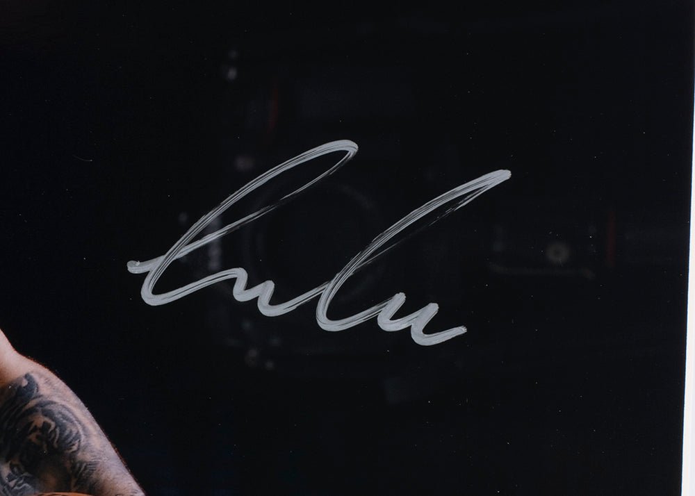 Luka Doncic Autographed Dallas Mavericks Logoman 16x20 Framed Photo - Panini Certified - Perfect for NBA Memorabilia Collectors & Sports Fans Decor