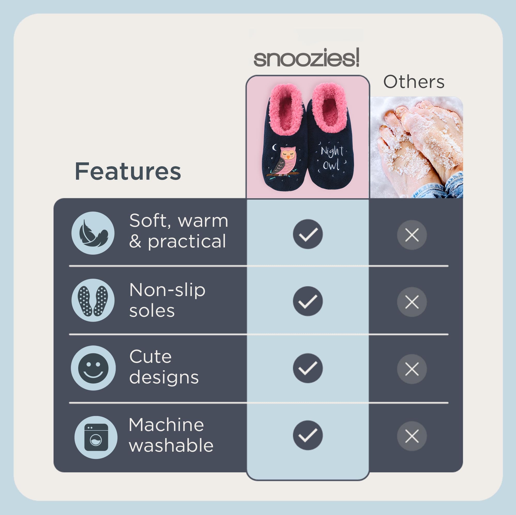 Cozy Snoozies Pairable Slipper Socks for Women - Non-Slip Fuzzy House Slippers with Fun Designs | Perfect for Indoor Comfort, Lounge Wear & Gift Giving
